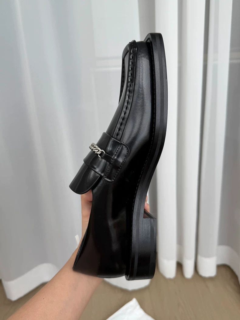 Martine Rose Martine Rose Unisex square headed leather chain loafers Size US 9 / EU 42 - 4 Thumbnail