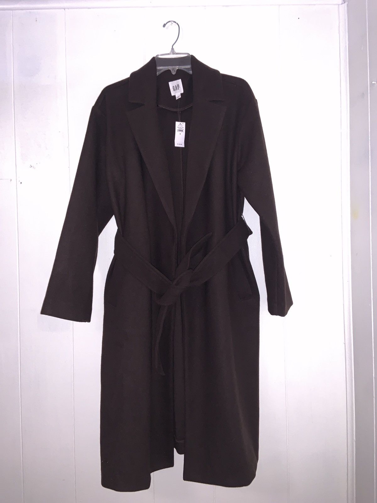 Gap Womens Relaxed Wrap Coat - Size Small - Brown Size S / US 4 / IT 40 - 4 Thumbnail