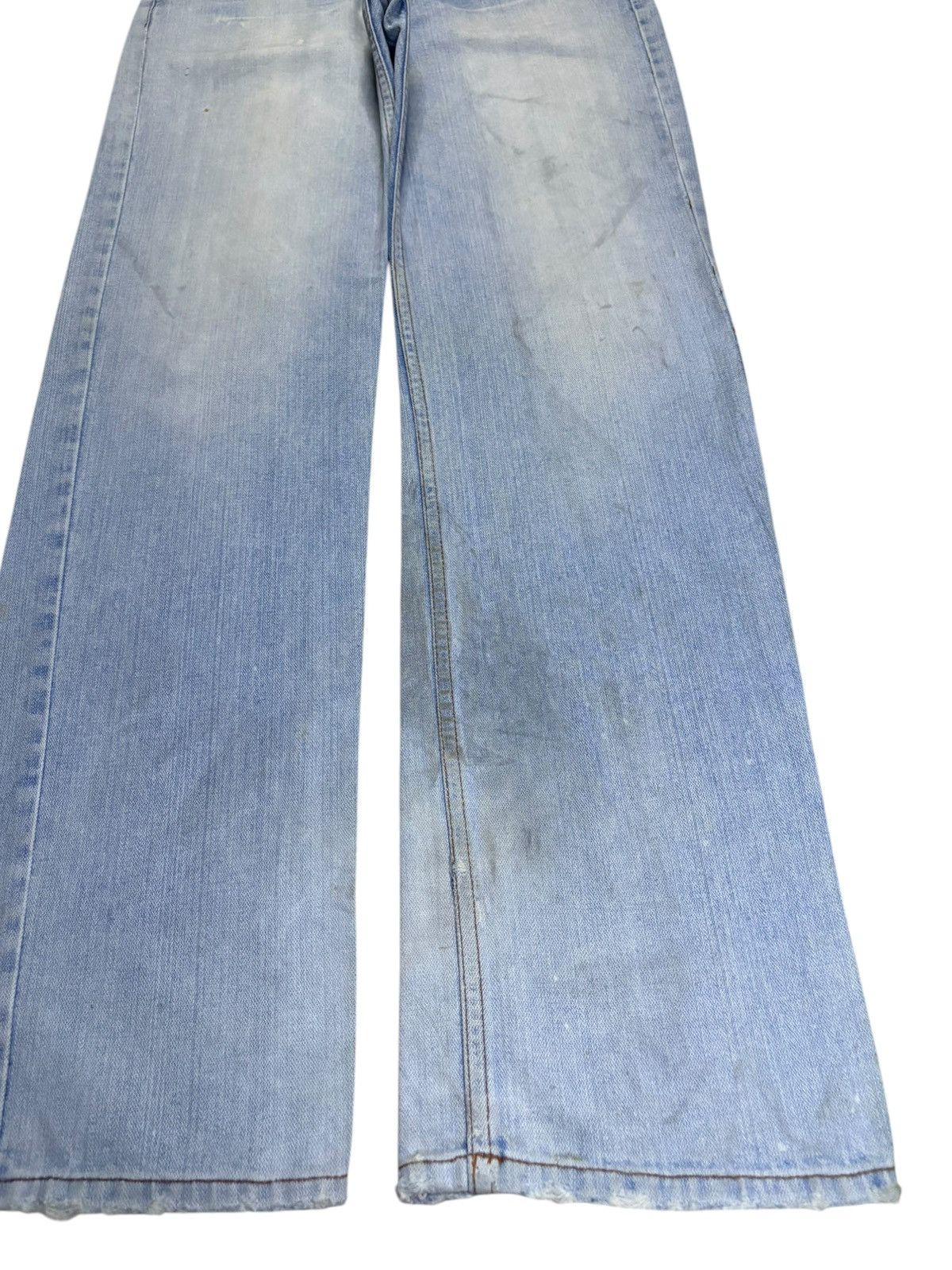 Japanese Brand SALES🔥Vintage Japanese Light Wash Distressed Loose Jeans Size US 31 - 7 Thumbnail