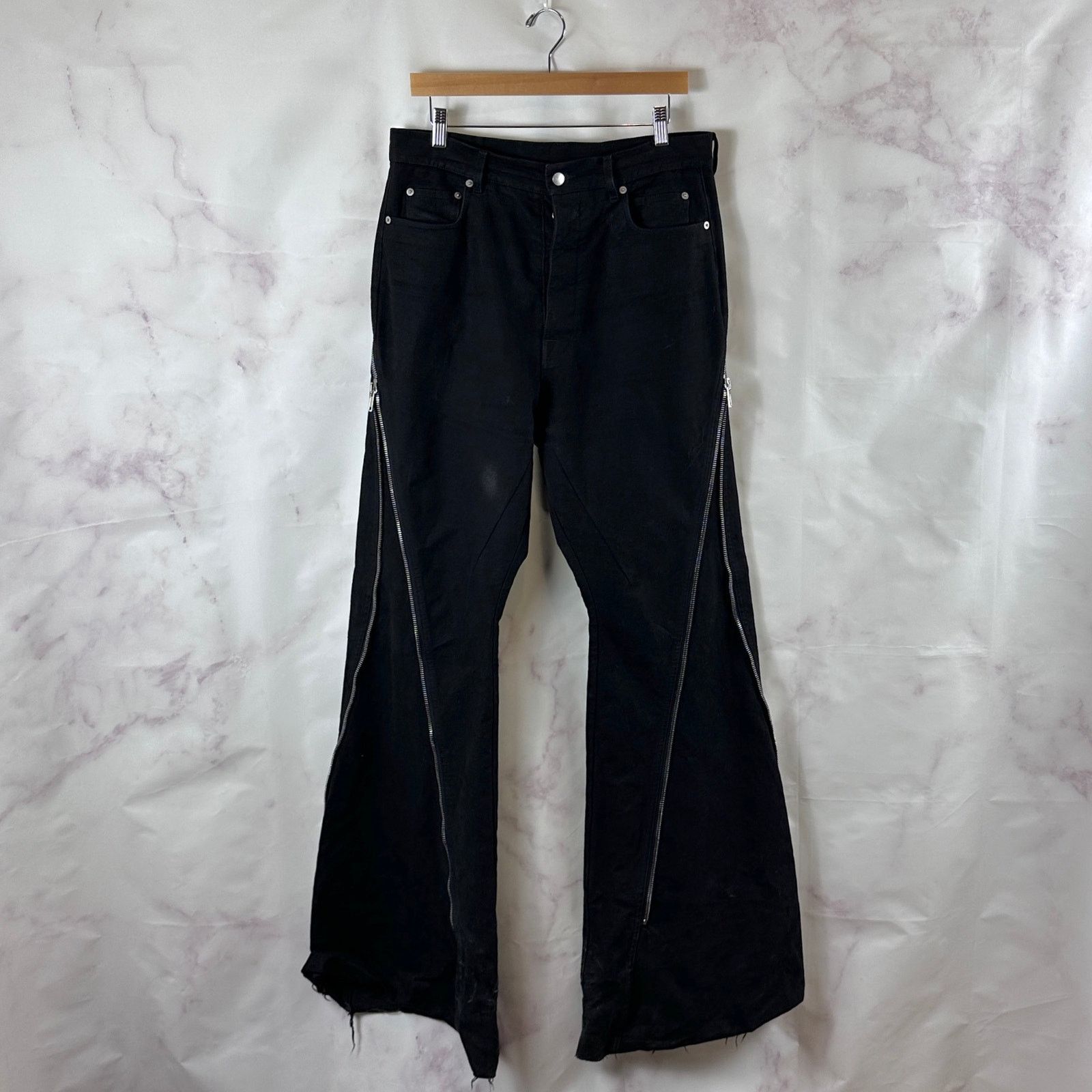 Rick Owens × Rick Owens Drkshdw Rick Owens Bolan Banana Zip Denim