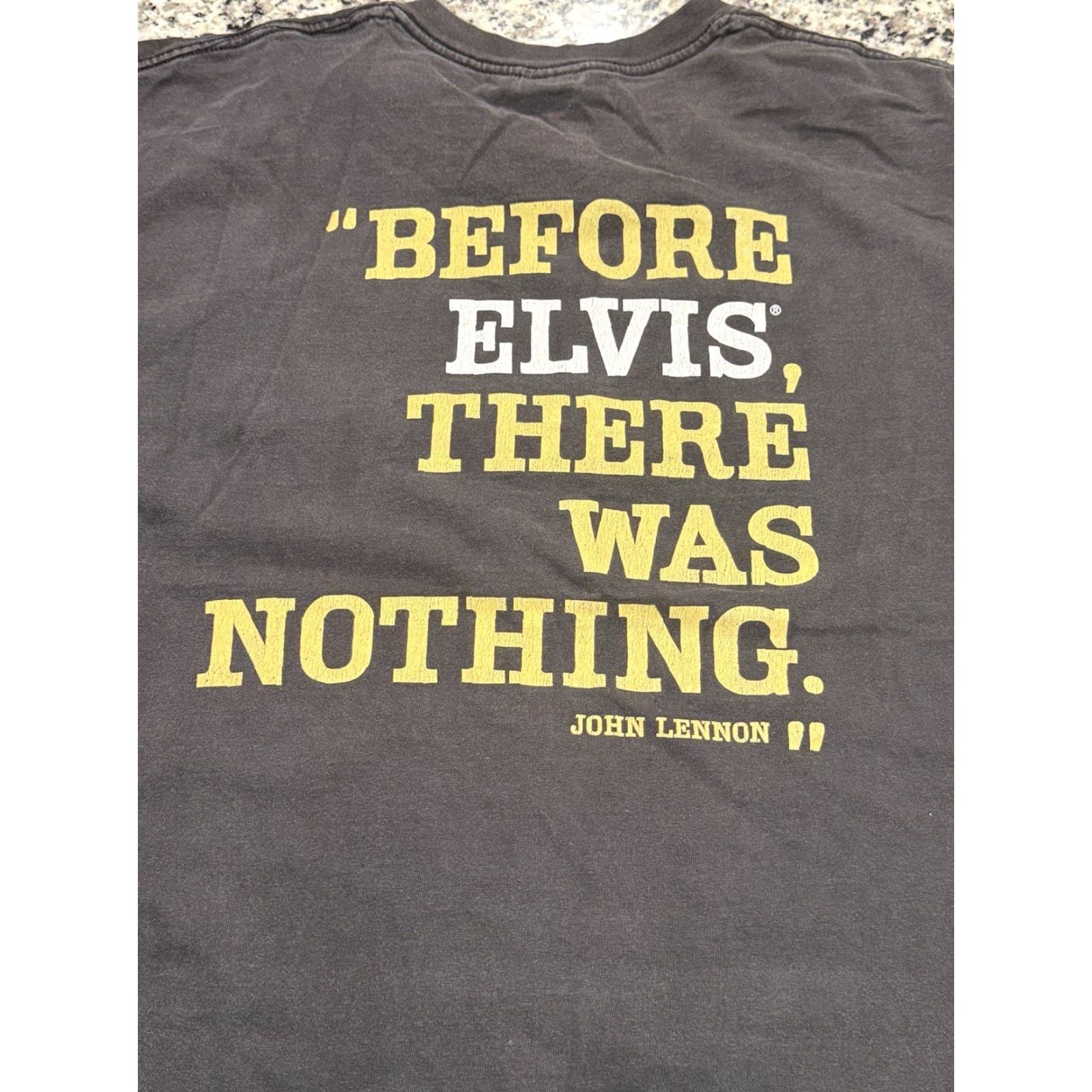 Gildan VINTAGE Elvis Presley King of Rock Shirt XL Men Black Gildan Quote John Lennon Rock 80s 90s Fans Mens Size US XL / EU 56 / 4 - 7 Thumbnail