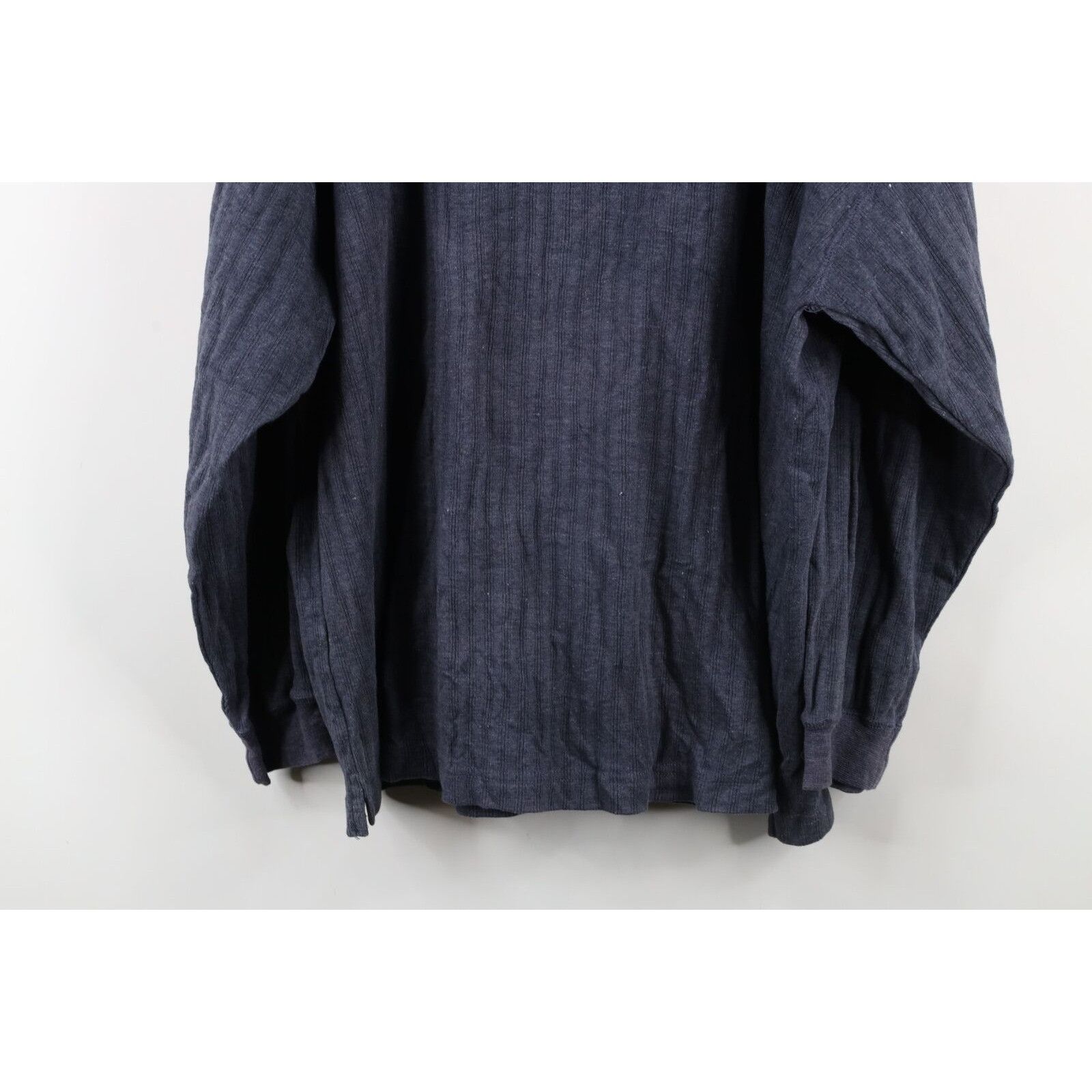 Vintage Vintage 90s Streetwear Faded Ribbed Knit Henley T-Shirt Size US XL / EU 56 / 4 - 13 Thumbnail