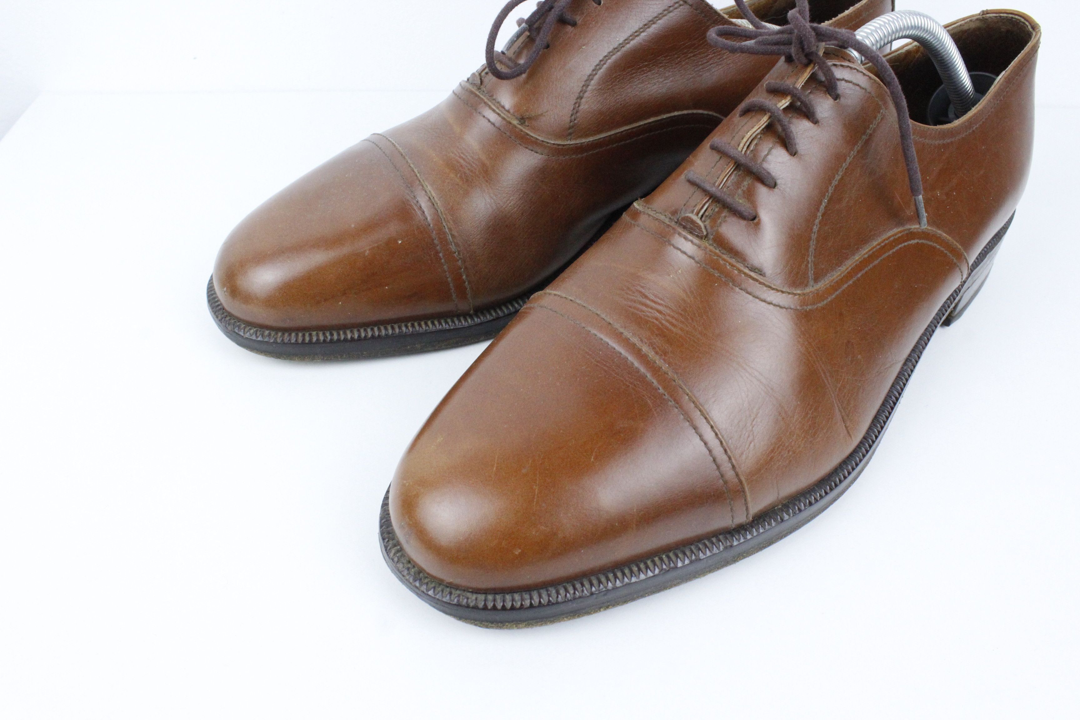 Bally × Vintage Vintage Bally Brown Leather Derby Shoes 45 Size US 12 / EU 45 - 2 Thumbnail
