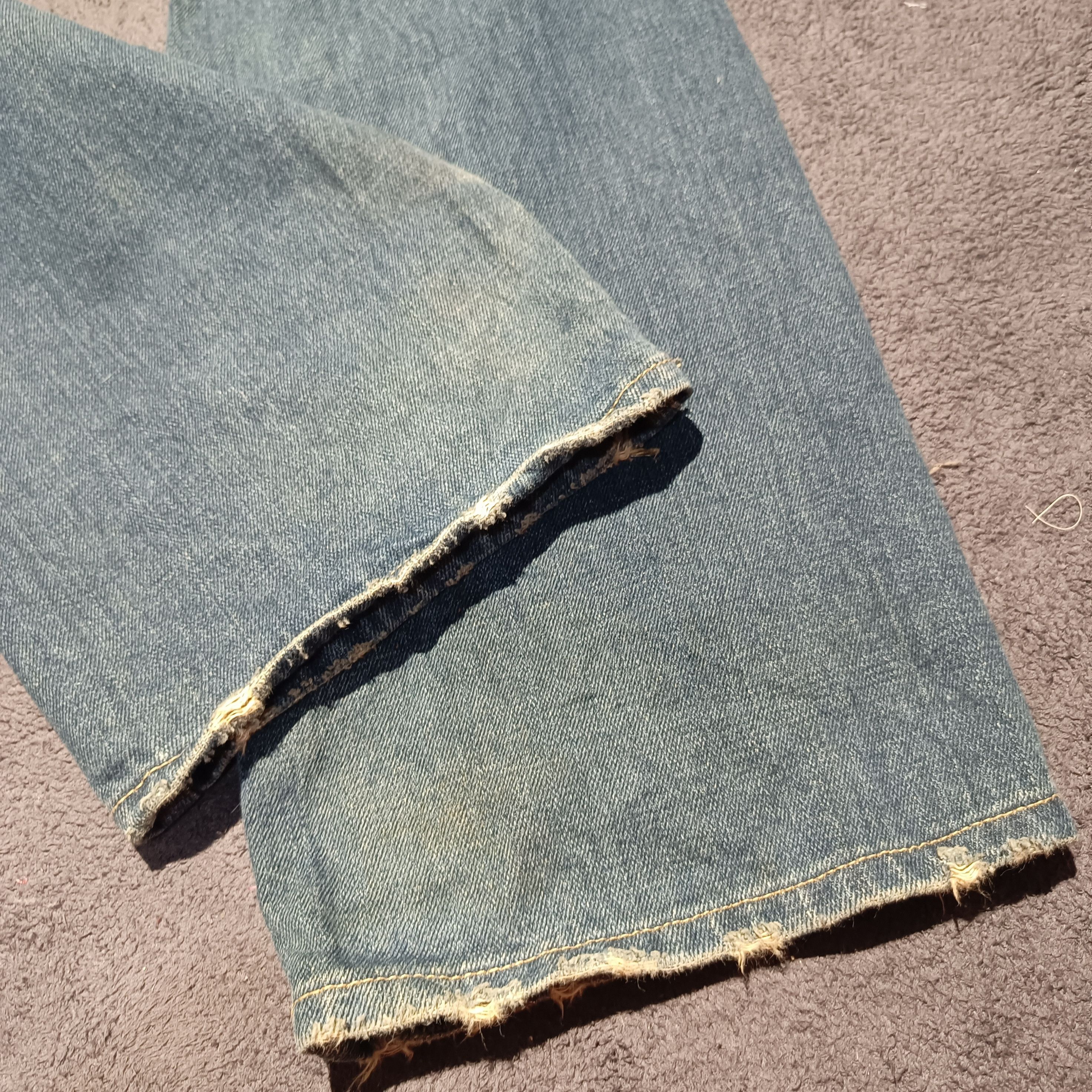 If Six Was Nine × Japanese Brand 🇯🇵 Y2k Japanese Ripped Denim Size US 34 / EU 50 - 3 Thumbnail