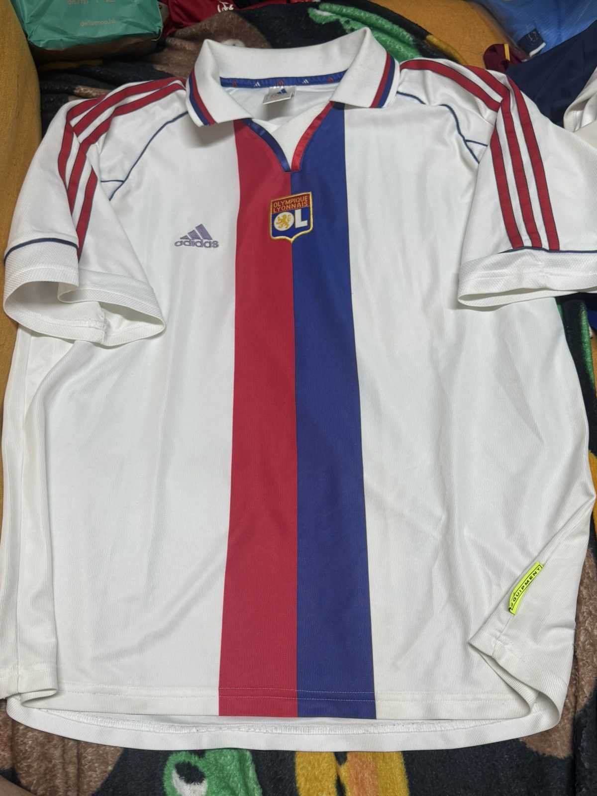 Image of Adidas x Bloke Lyon 99/00 Player Issue Jersey in White, Men's (Size XL)