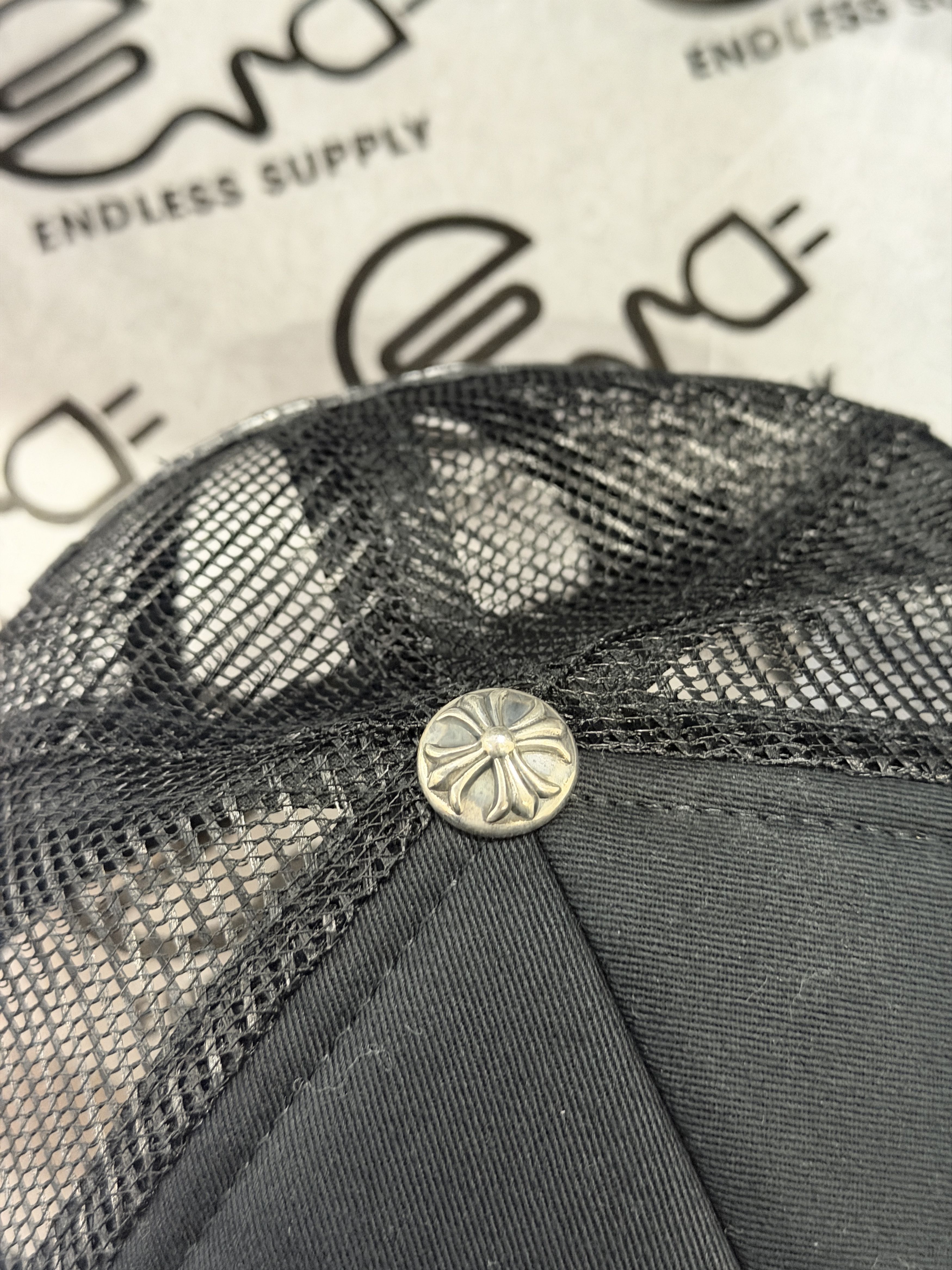 Chrome Hearts Chrome Hearts Leather Cemetery Cross Patch Hat Black/Camo Size ONE SIZE - 8 Thumbnail