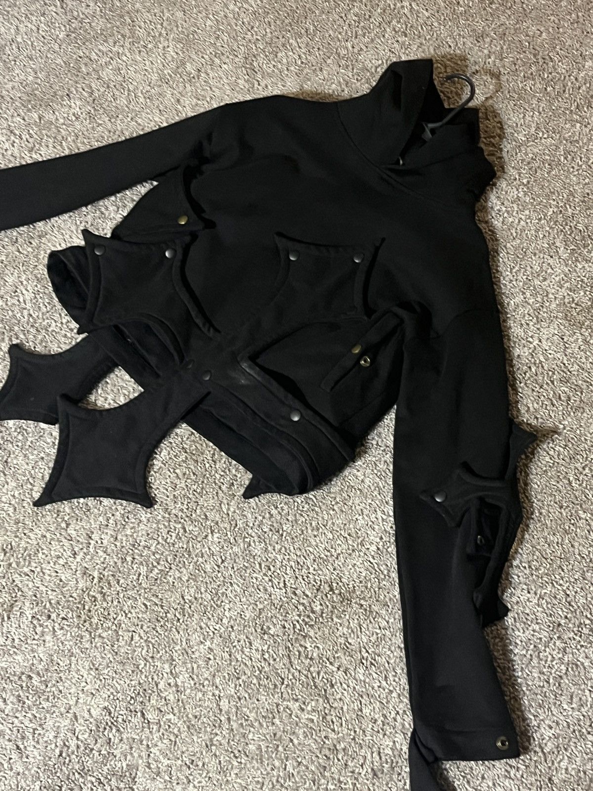 image of Vintage Black Cross Hoodie, Men's (Size Small)