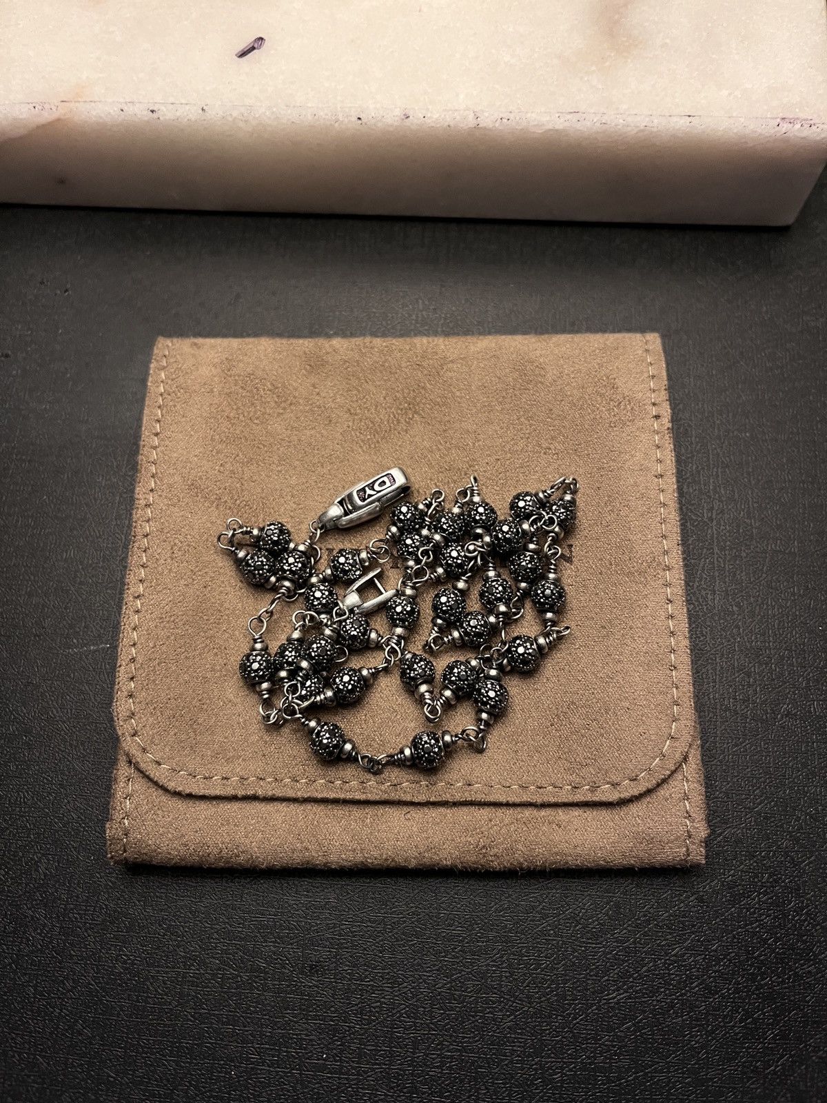 David Yurman David Yurman Diamond Spiritual Bead Necklace 26in Size 26 - 7 Thumbnail