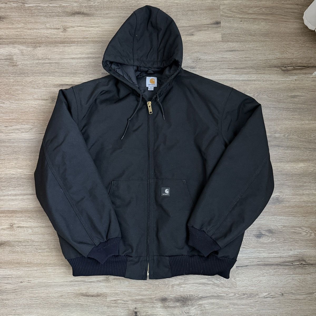 Carhartt Carhartt Active Hooded Jacket Quilted Linen Black Size US XL / EU 56 / 4 - 1 Thumbnail
