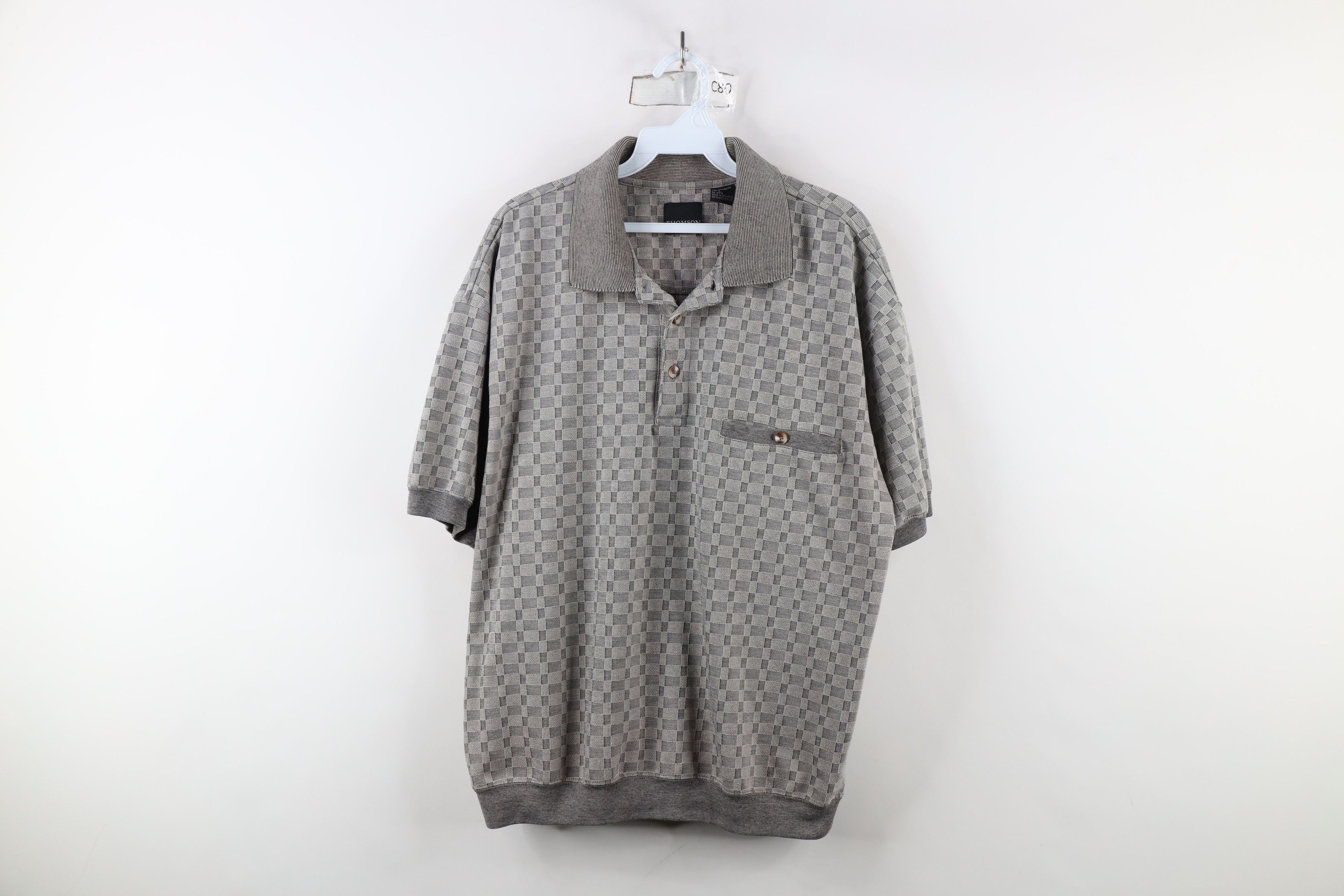 Vintage Vintage 90s Streetwear Checkered Pullover Polo Shirt Mob Size US L / EU 52-54 / 3 - 1 Thumbnail
