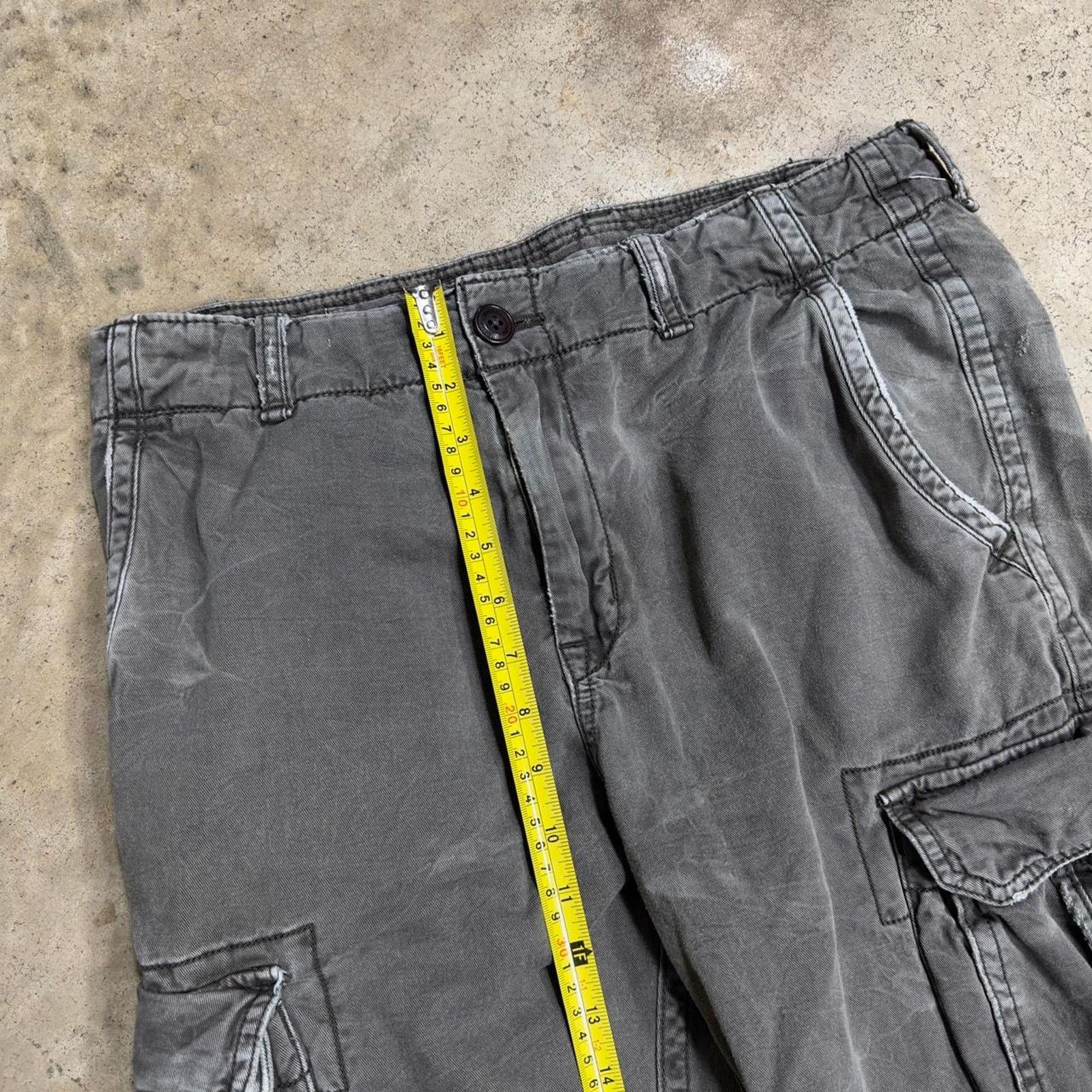 Vintage Y2K Low Rise Faded Forest Green Tactical Utility Cargo Pants Size US 32 / EU 48 - 6 Thumbnail