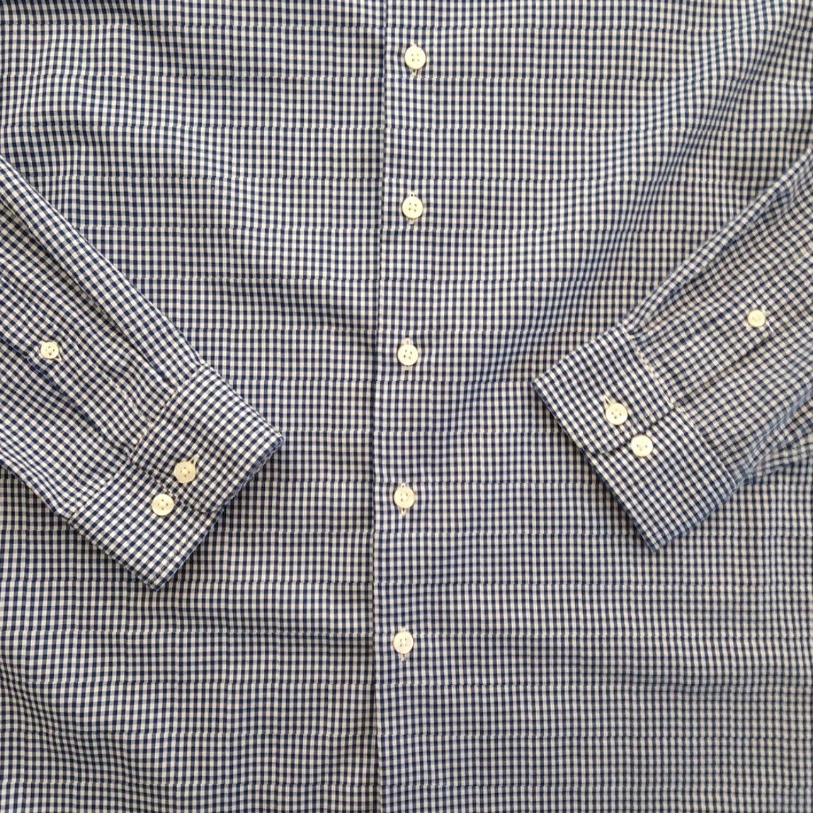 Vintage Goodfellow Shirt Mens Large Blue Plaid Long Sleeve Button Up Cotton Size US L / EU 52-54 / 3 - 3 Thumbnail