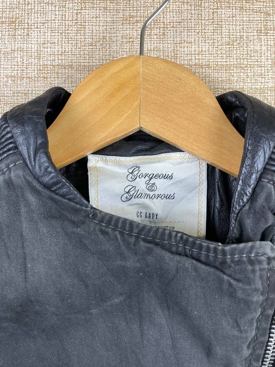 Vintage Vtg Gorgeous & Glamorous Double Collar Half Leather Jacket Size S / US 4 / IT 40 - 12 Thumbnail