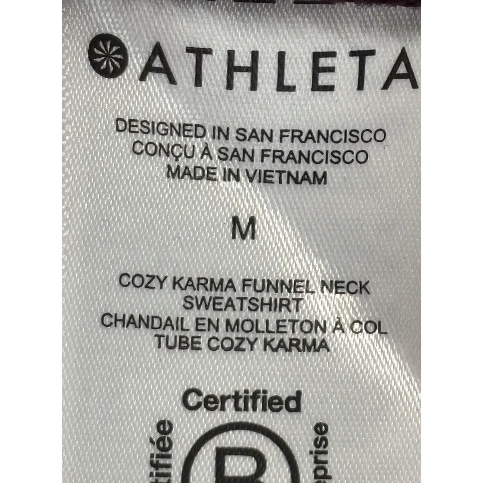 Athleta Athleta Cozy Karma Funnel Neck Oversized Sweatshirt Wine Burgundy Size M Women’s Size M / US 6-8 / IT 42-44 - 7 Thumbnail