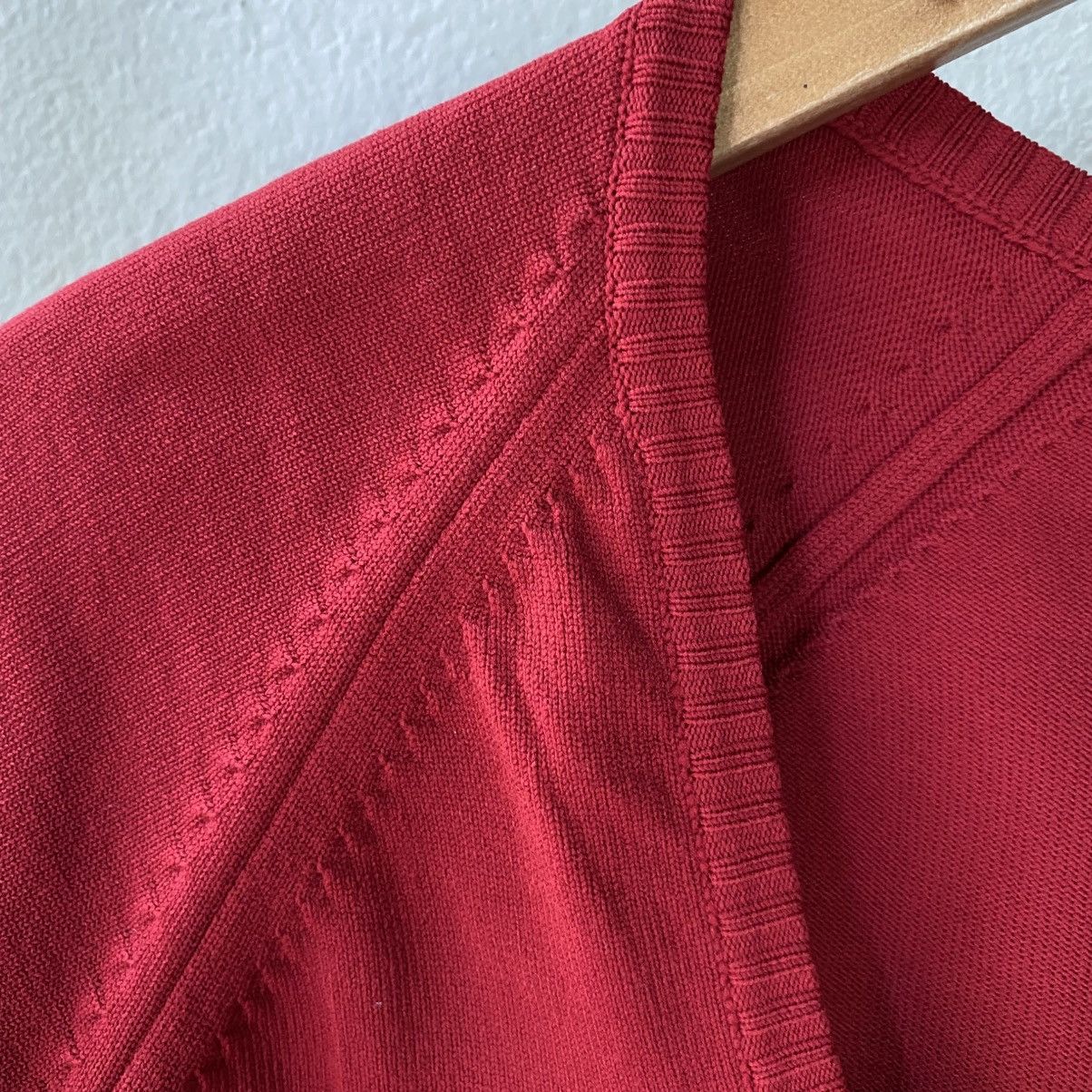 Miu Miu Miu Miu Red Square-Neck Short Sleeve Knit Top Size S / US 4 / IT 40 - 25 Thumbnail