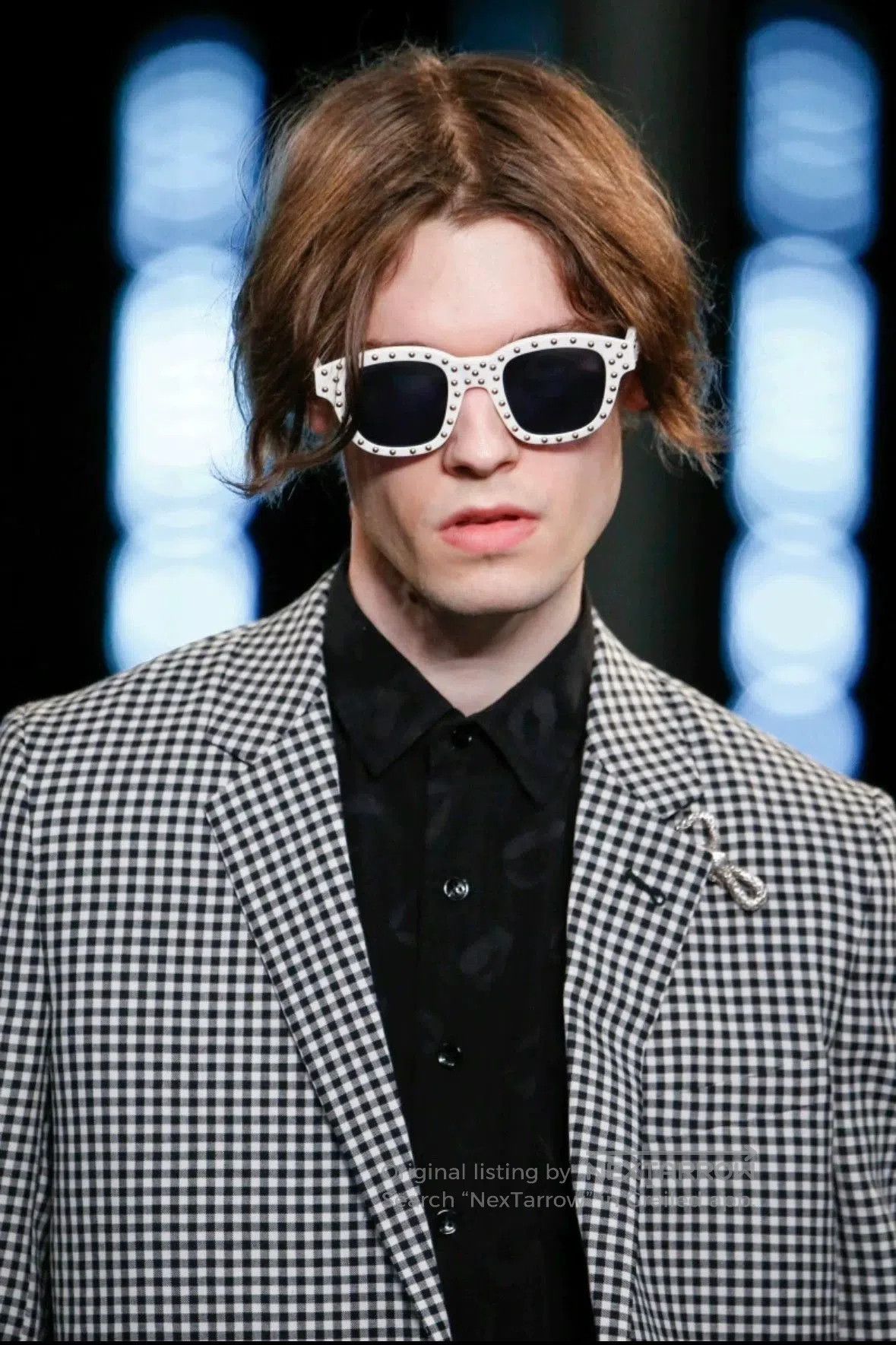 Saint Laurent Paris black and white houndstooth blazer jacket. Size US M / EU 48-50 / 2 - 9 Thumbnail