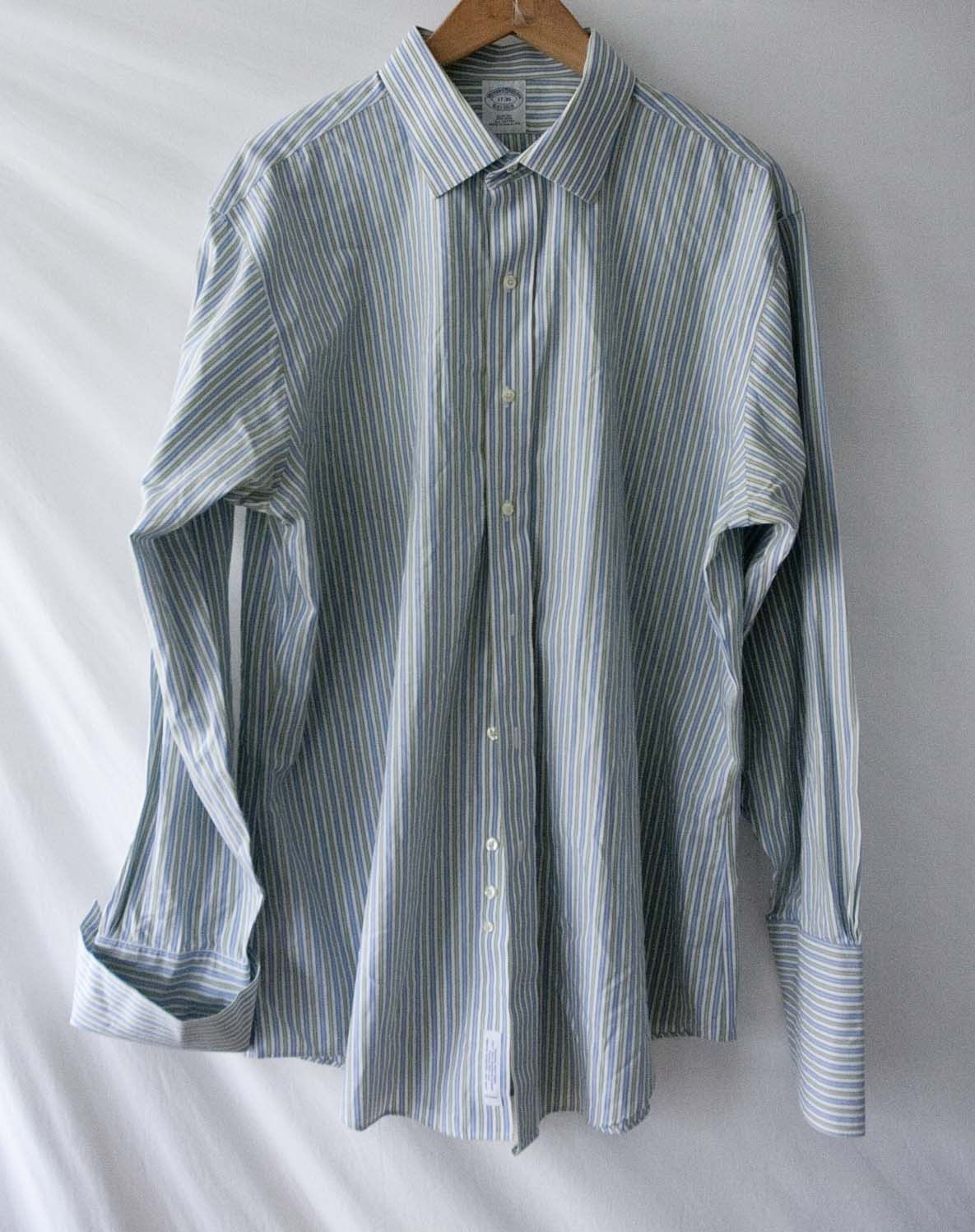 Brooks Brothers Brooks Brothers Shirt Slim Fit Size 17-35 Stripe Size US XL / EU 56 / 4 - 1 Thumbnail