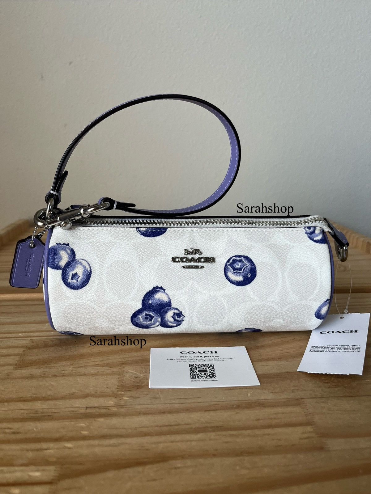 image of Coach Nolita Barrel Bag in Purple, Women's