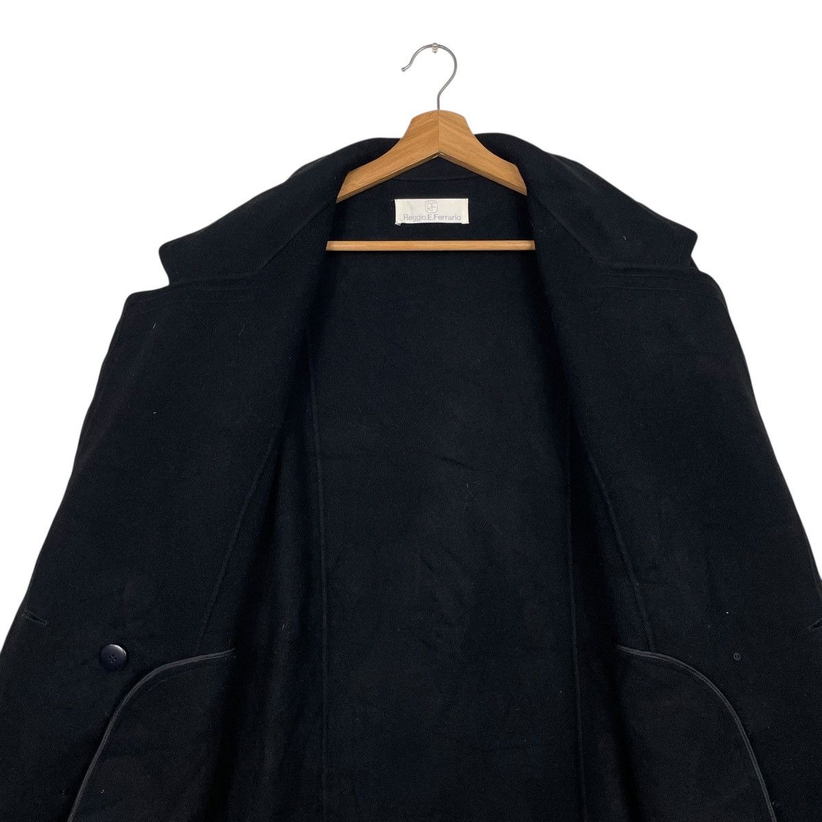 Other Reggio E. Ferrario Double Breasted Wool Coat Size L / US 10 / IT 46 - 12 Thumbnail