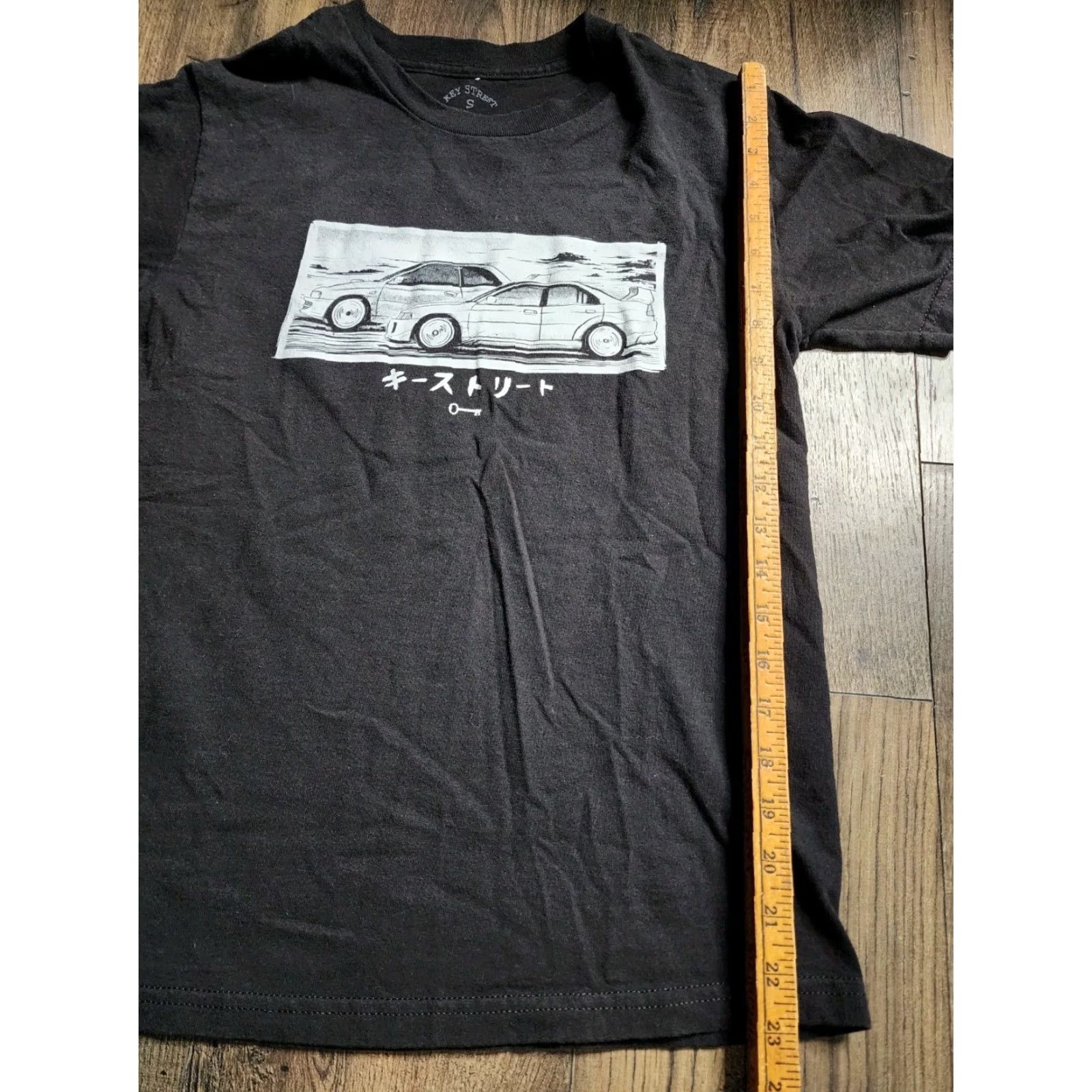 Vintage Key Street Men's S Black Short Sleeve Drift Car Graphic T Shirt Double Sided Size US S / EU 44-46 / 1 - 3 Thumbnail