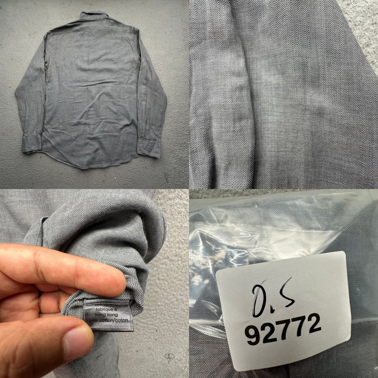 John Varvatos John Varvatos Gray Shirt Long Sleeve Button Up Mens Medium Cotton Shirt Size US M / EU 48-50 / 2 - 8 Thumbnail