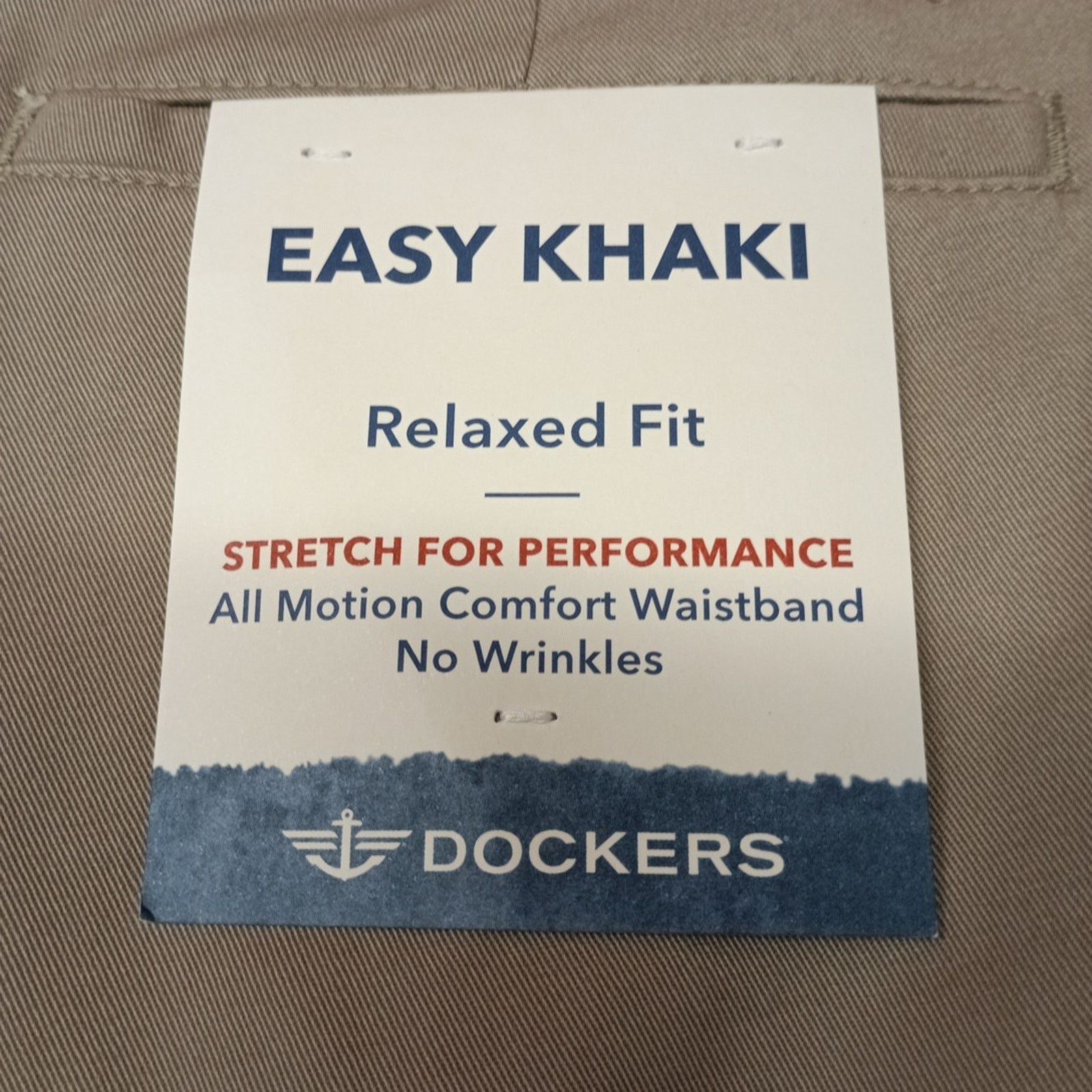 Dockers Dockers Easy Khakis Men's 34x32 Timber Wolf Relaxed Fit Size US 34 / EU 50 - 2 Thumbnail