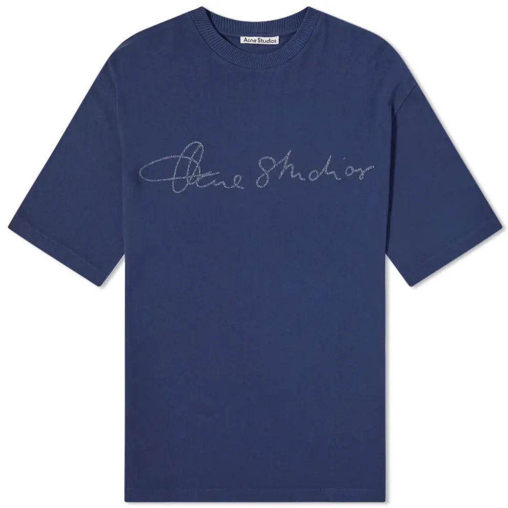 Acne Studios o1y1024 Oversize T-Shirt in Blue Size US XXS / EU 40 - 1 Thumbnail