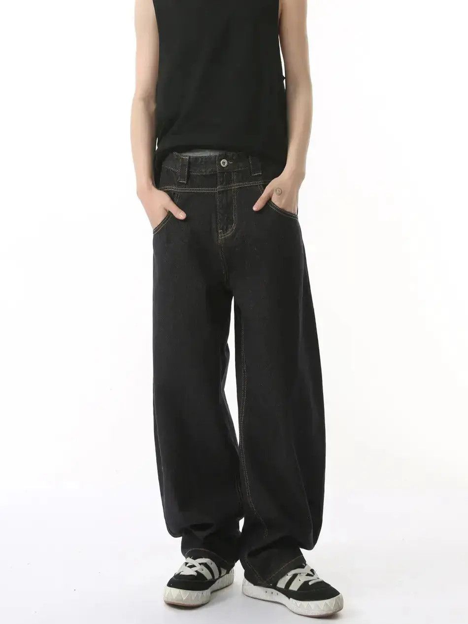 Japanese Brand Retro loose high street casual jeans Size US 32 / EU 48 - 6 Thumbnail