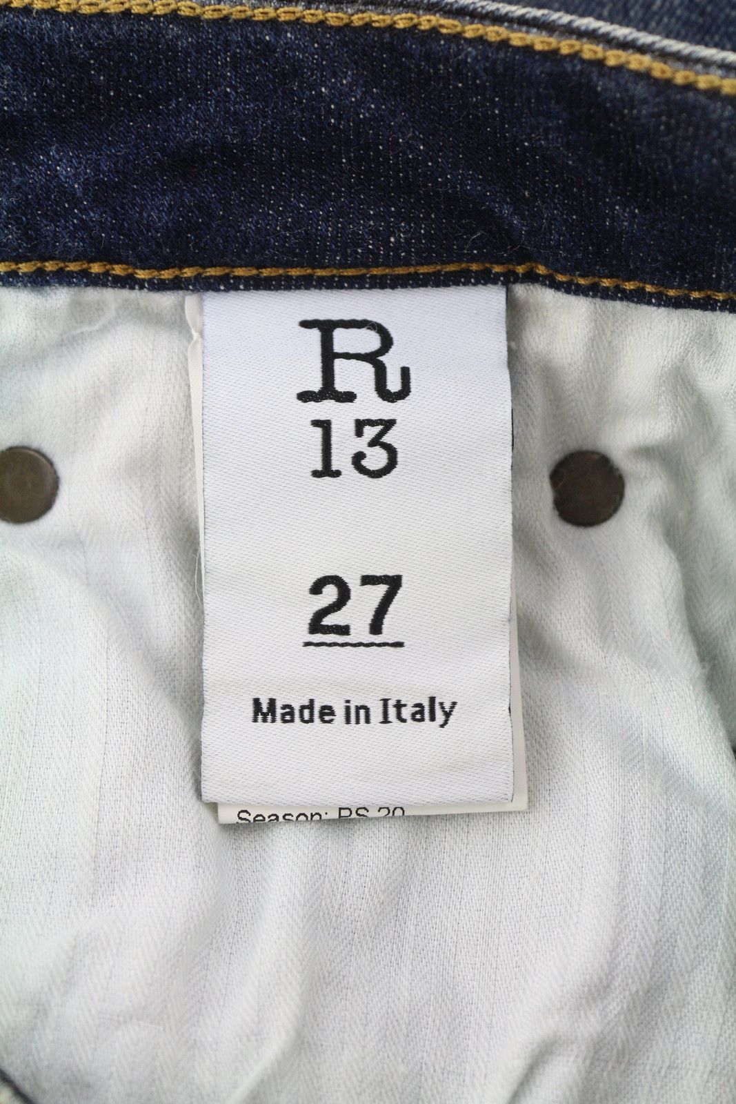 R13 KATE 27 Skinny Ankle Zip Fly Faded Washed Dark Blue 85425 Size 27" / US 4 / IT 40 - 6 Thumbnail
