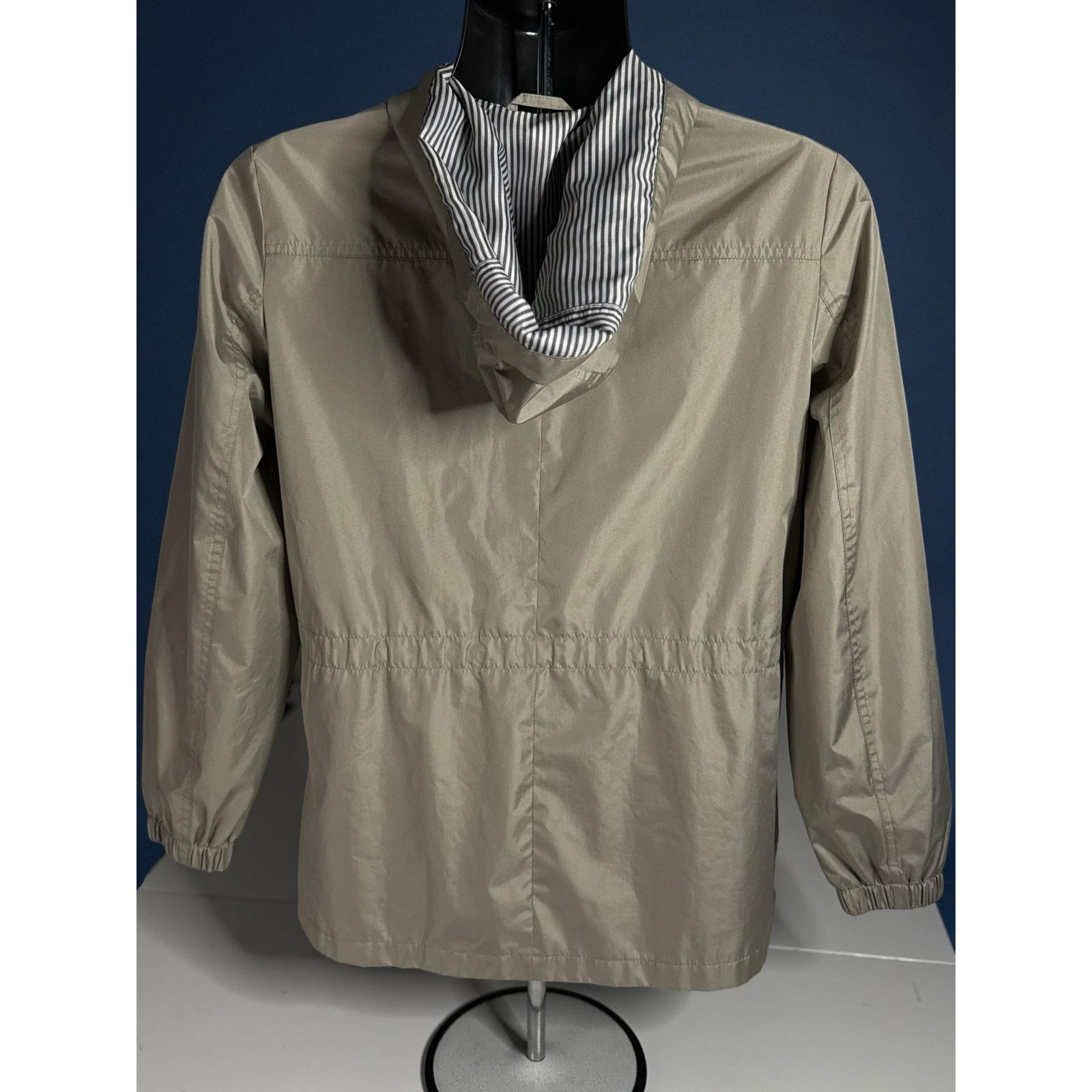 Other Laura Scott Women’s Hooded Windbreaker Zip Jacket – Beige Size S / US 4 / IT 40 - 2 Thumbnail