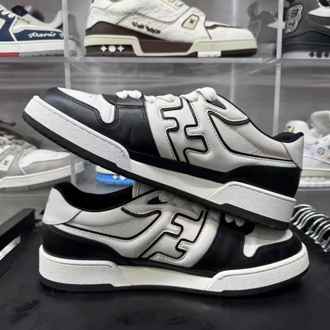 Fendi FENDI Match Leather 43 Low Top Round Toe Lace Sneaker Size US 10 / EU 43 - 3 Thumbnail