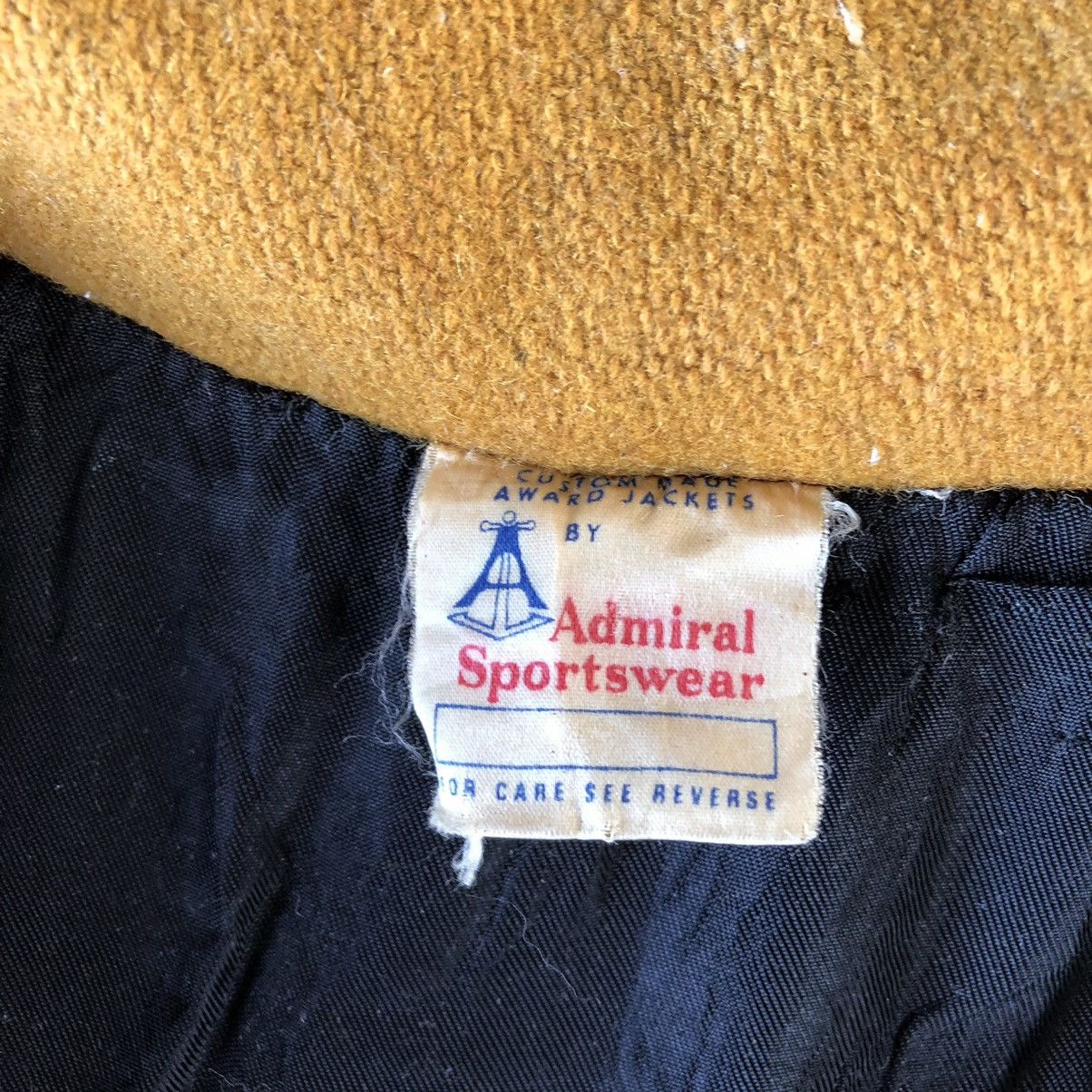 Vintage ADMIRAL SPORTSWEAR Custom Made Leather Varsity Jacket Size US M / EU 48-50 / 2 - 11 Thumbnail