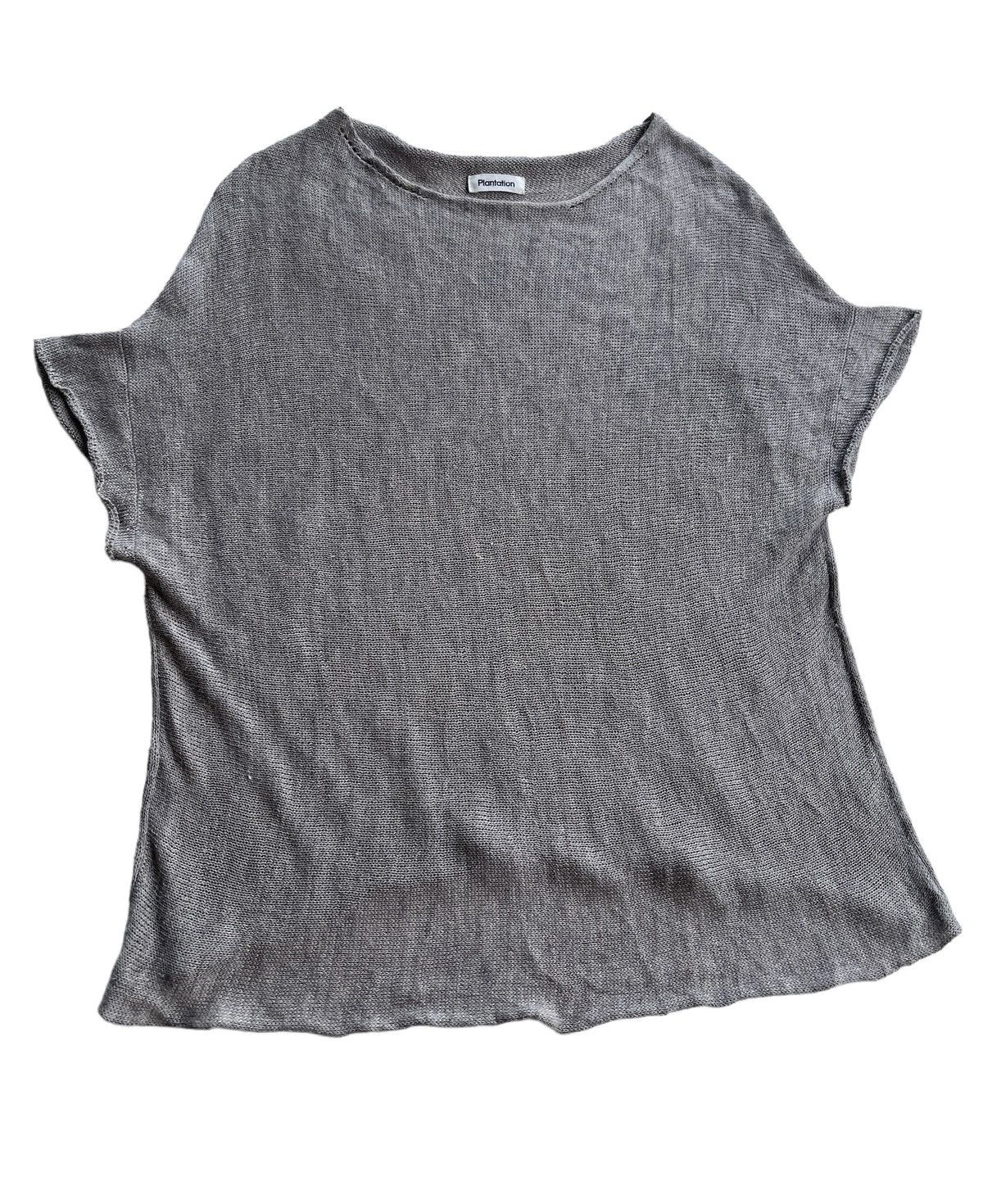 Issey Miyake Plantation Women Crop Top Knit Batwing Shirt Size M / US 6-8 / IT 42-44 - 3 Thumbnail
