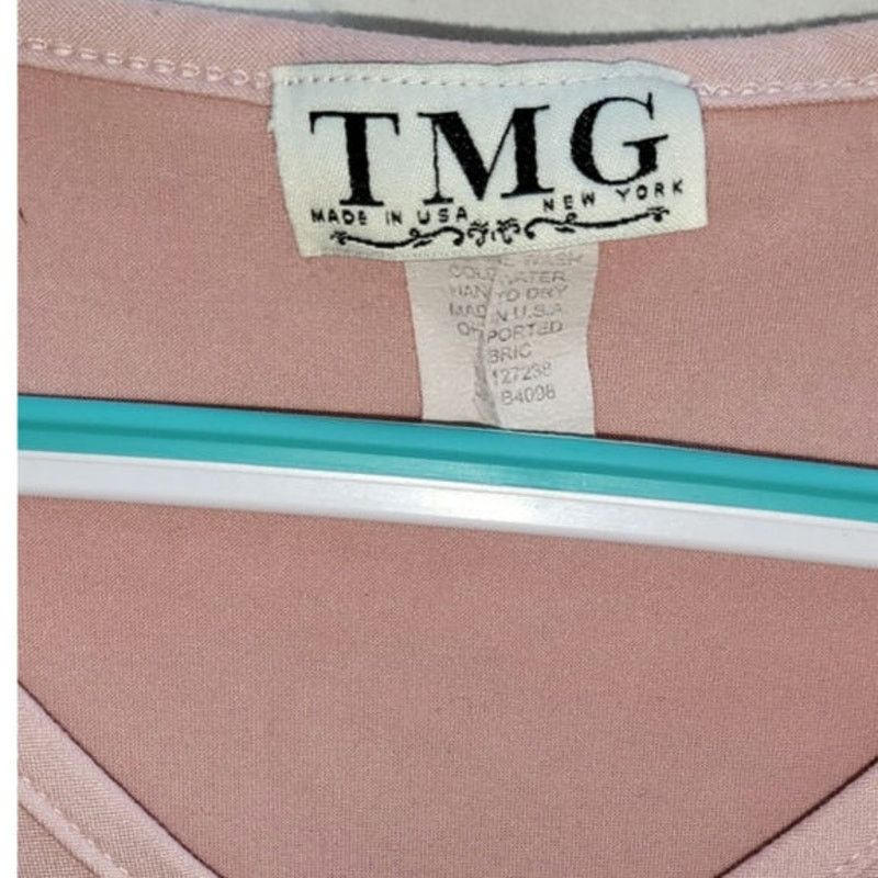 Other TMG New York Blush Pink Tie-Front Short Sleeve Blouse Size M Size M / US 6-8 / IT 42-44 - 4 Thumbnail