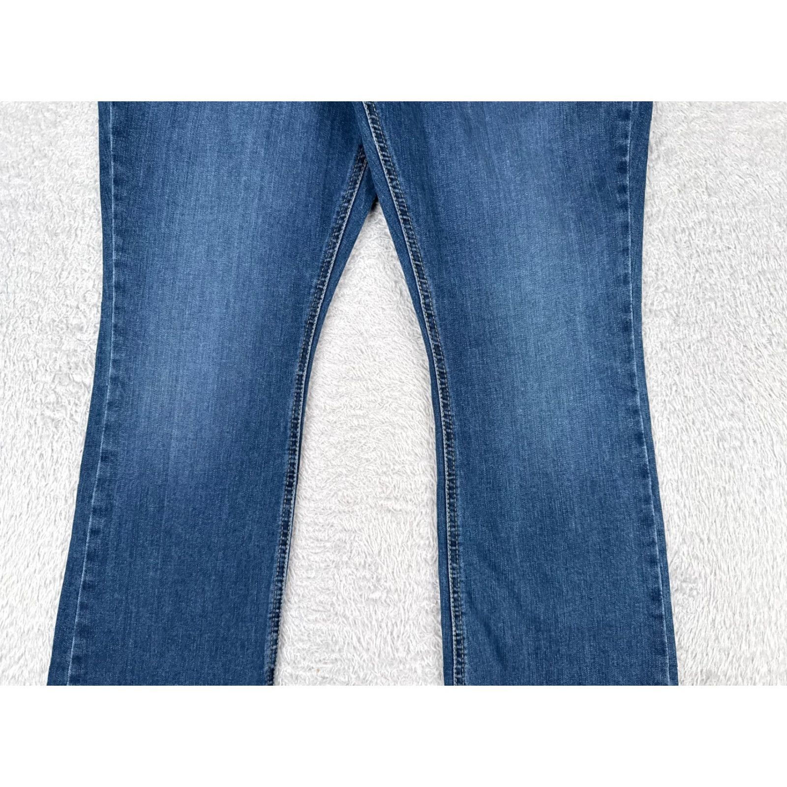 Lee Lee Jeans Womens 14 Blue Denim Bootcut Mid Rise Regular Fit 34x31 Cotton Blend Adv Size 36" / US 14 / IT 50 - 3 Thumbnail
