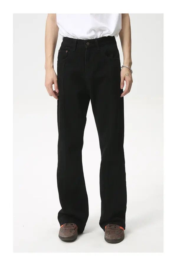 Japanese Brand Black cleanfit high street simple flared casual jeans Size US 34 / EU 50 - 1 Thumbnail