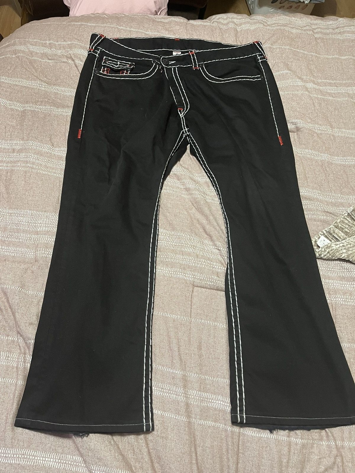 True Religion true religion super t vamp red and white stitch Size US 44 / EU 60 - 2 Thumbnail