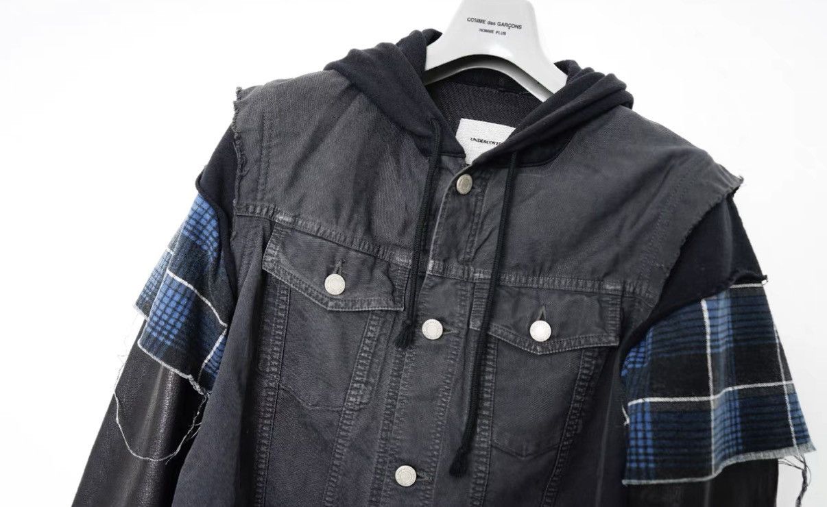 Undercover Undercover Leather Sleeve Panel Denim Jacket Size US S / EU 44-46 / 1 - 5 Thumbnail