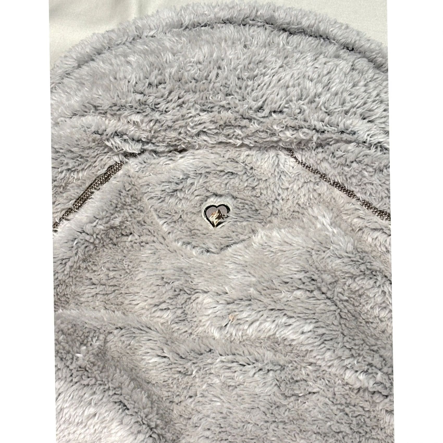 Vintage Kuhl Flight Jacket Womens Medium Grey High Pile Fleece Full Zip Stowaway Hood Size M / US 6-8 / IT 42-44 - 6 Thumbnail