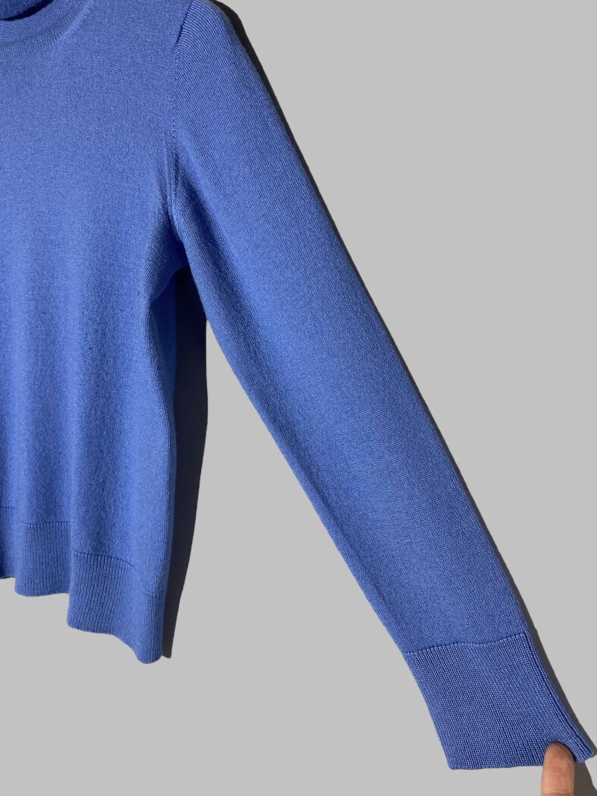 Gran Sasso Gran Sasso Steve Jobs Aesthetic Blue Wool Turtleneck Sweater Size US XS / EU 42 / 0 - 8 Thumbnail