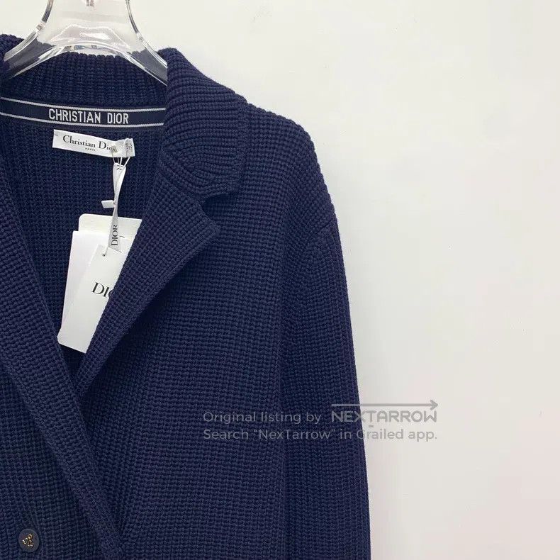 Dior Dior Blue lapel woollen knitted cardigan suit jacket Size S / US 4 / IT 40 - 3 Thumbnail