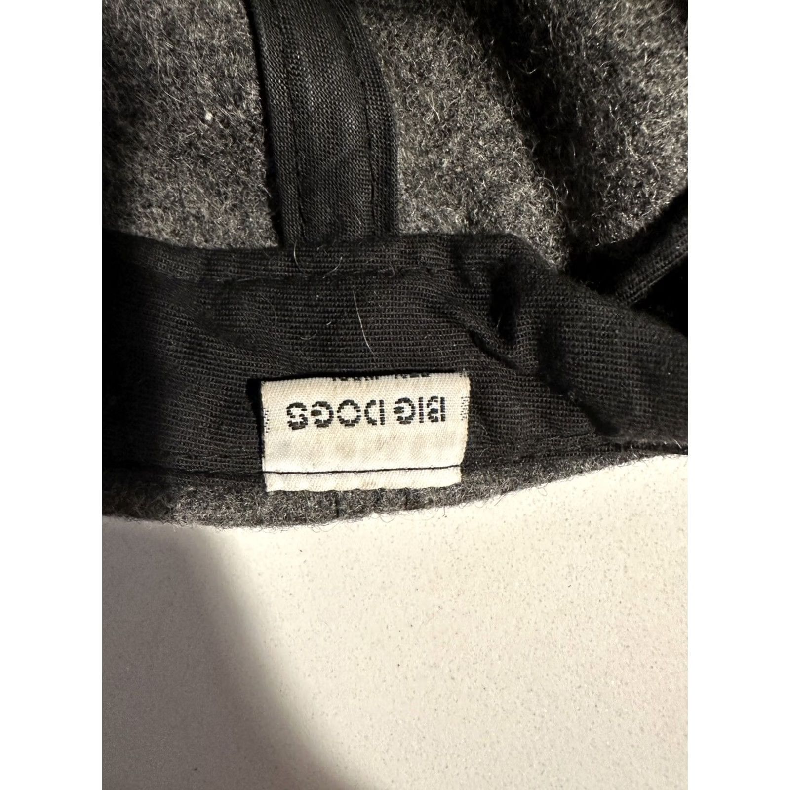 Big Dogs VINTAGE Big Dogs "Think Big" Gray Wool Snapback Hat Cap Adjustable Black 1990s Hats Mens Boys Girls Size ONE SIZE - 5 Thumbnail