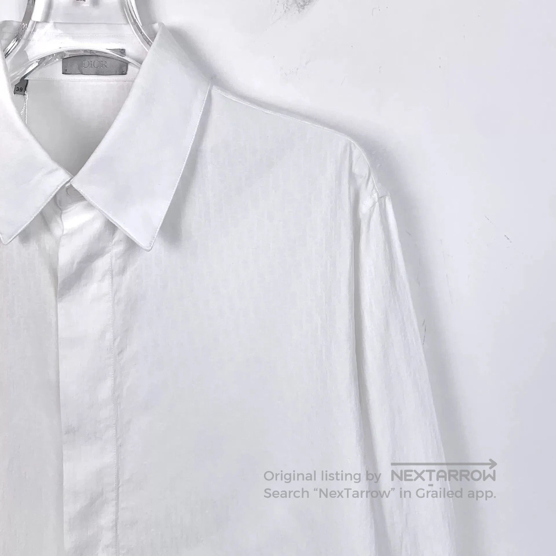 Dior Dior White Logo Monogram Cotton Shirt. Size US M / EU 48-50 / 2 - 3 Thumbnail