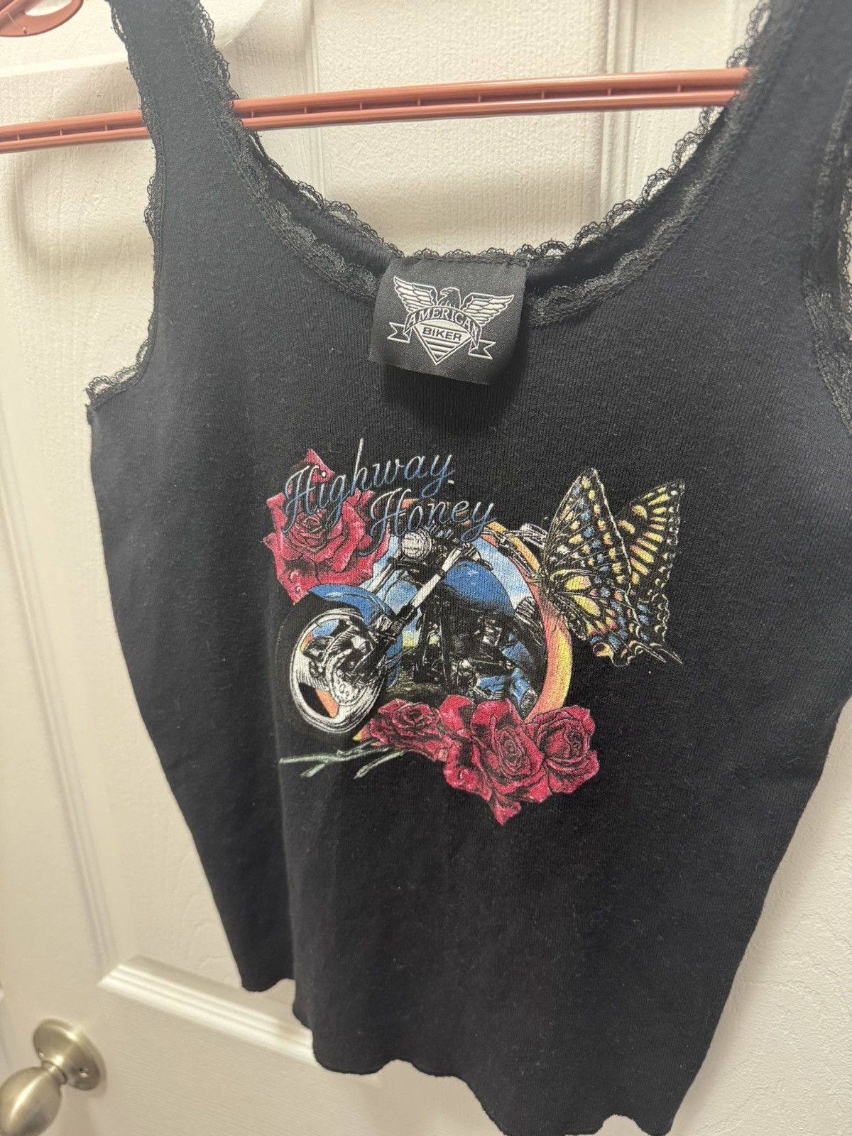 Harley Davidson × Vintage American Biker Vintage 2002 Bike Week Highway Honey Tank W Size L / US 10 / IT 46 - 3 Thumbnail