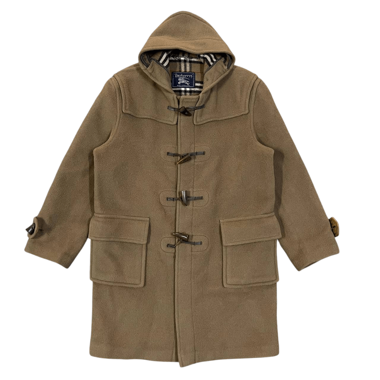 Burberry Vintage Burberry Nova Check Wool Duffle Coat Size US M / EU 48-50 / 2 - 2 Thumbnail