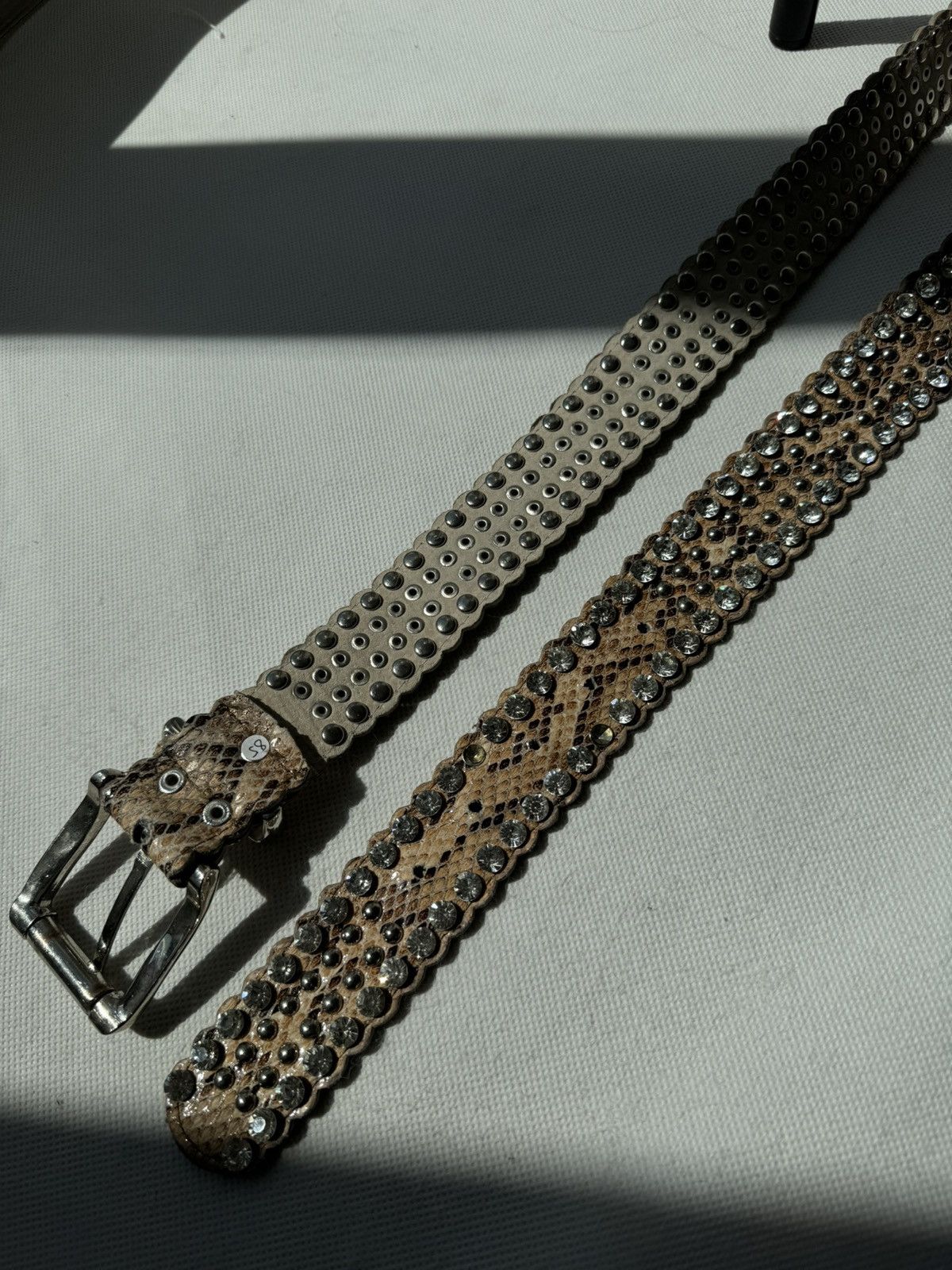 B.B. Simon × Vintage Vintage Rhinestone Y2k Leopard Avant Garde Belt Rare Size ONE SIZE - 9 Thumbnail