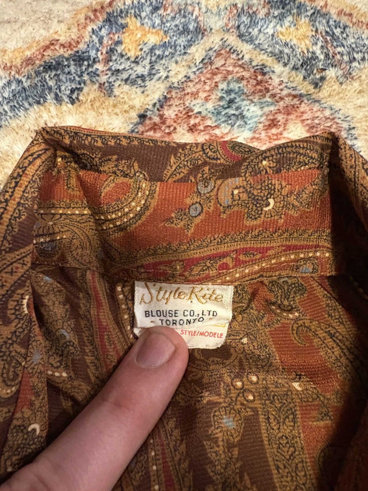 Vintage Vintage 70s StyleRite Paisley Button-up Shirt Medium Size M / US 6-8 / IT 42-44 - 3 Thumbnail