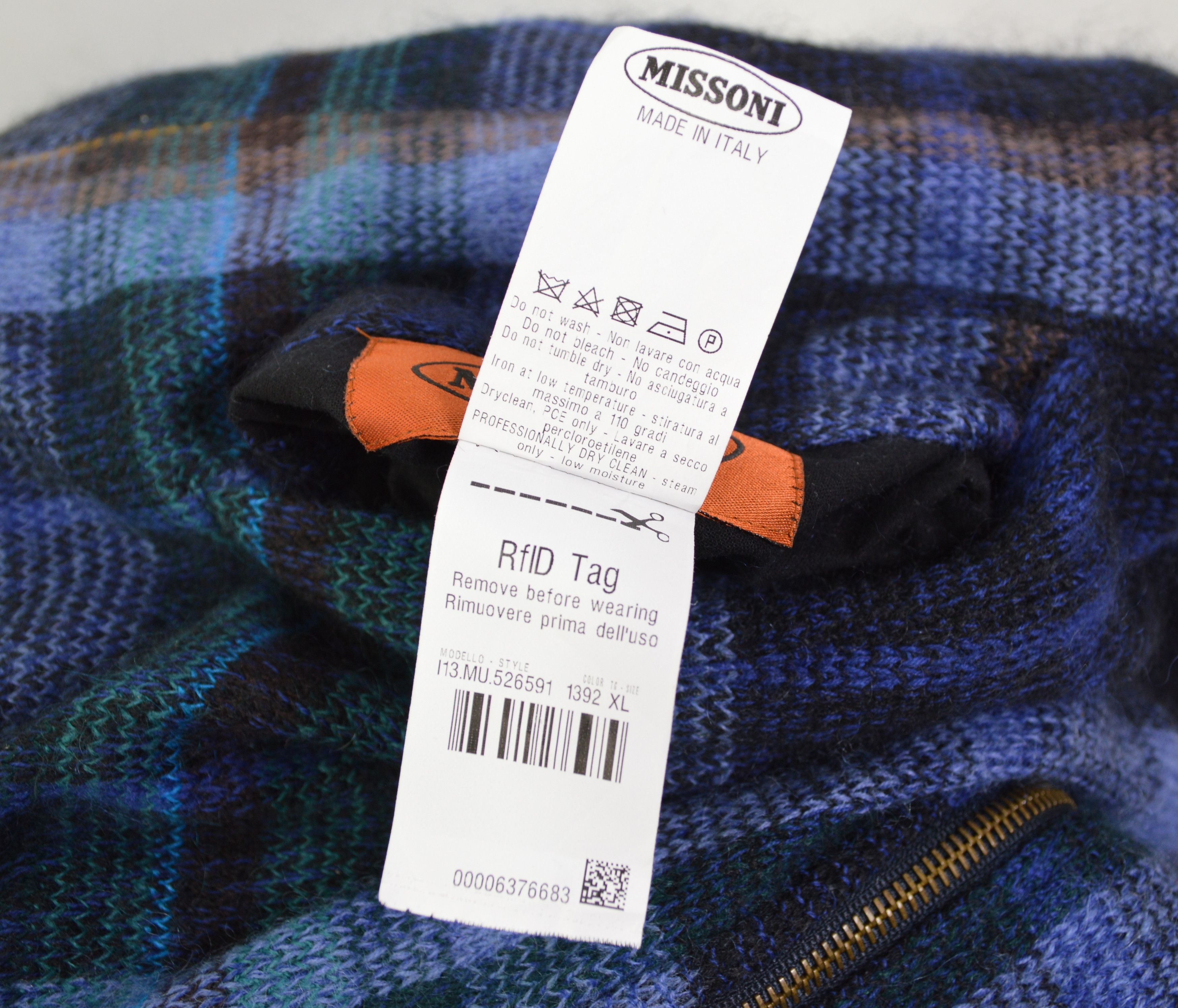 Missoni Men's Missoni Reversible Bomber Jacket XL Blue Italy Size US XL / EU 56 / 4 - 16 Thumbnail