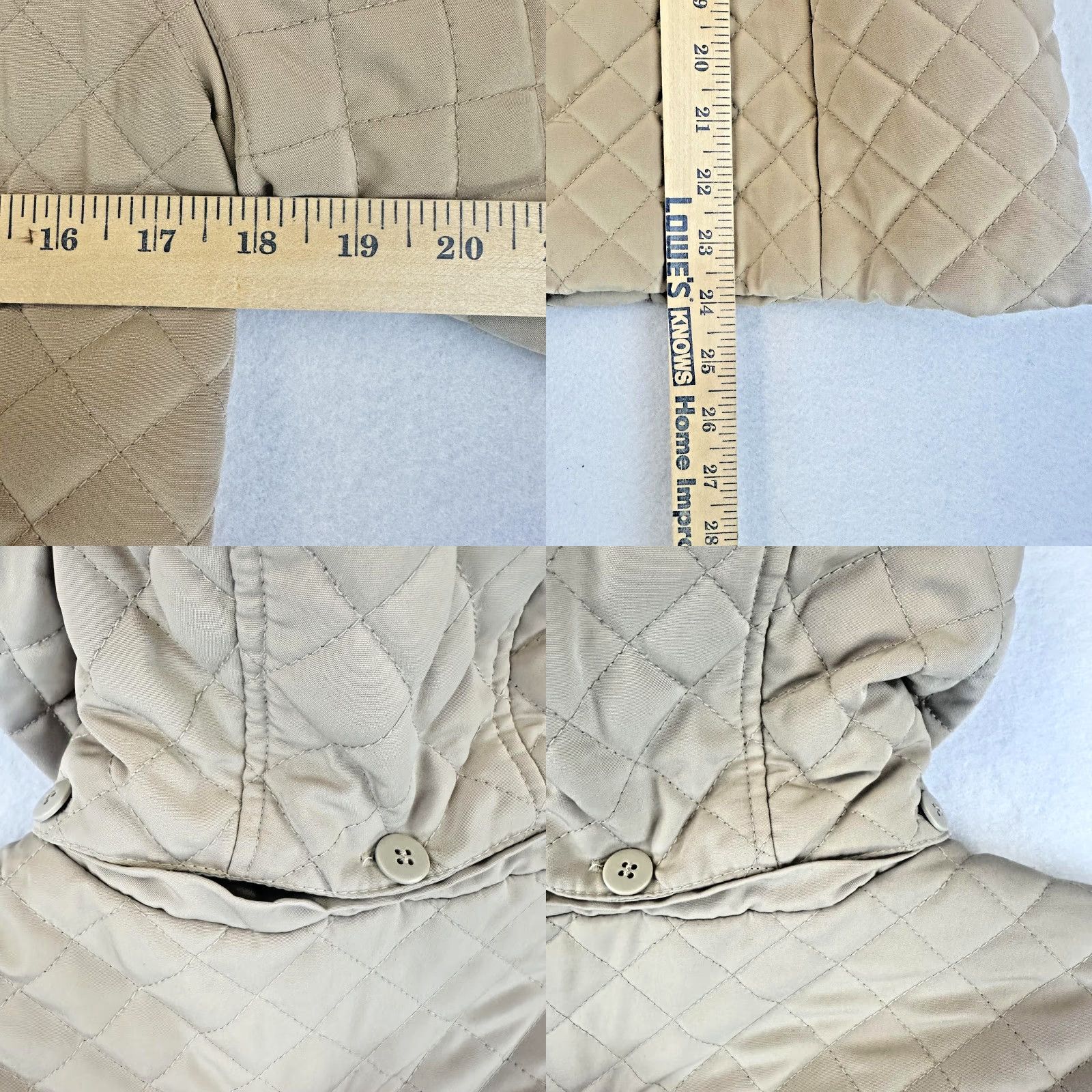 Calvin Klein Calvin Klein Womens Small Jacket Quilted Full Zip Coat Hood Sherpa Button Tan Size S / US 4 / IT 40 - 9 Thumbnail