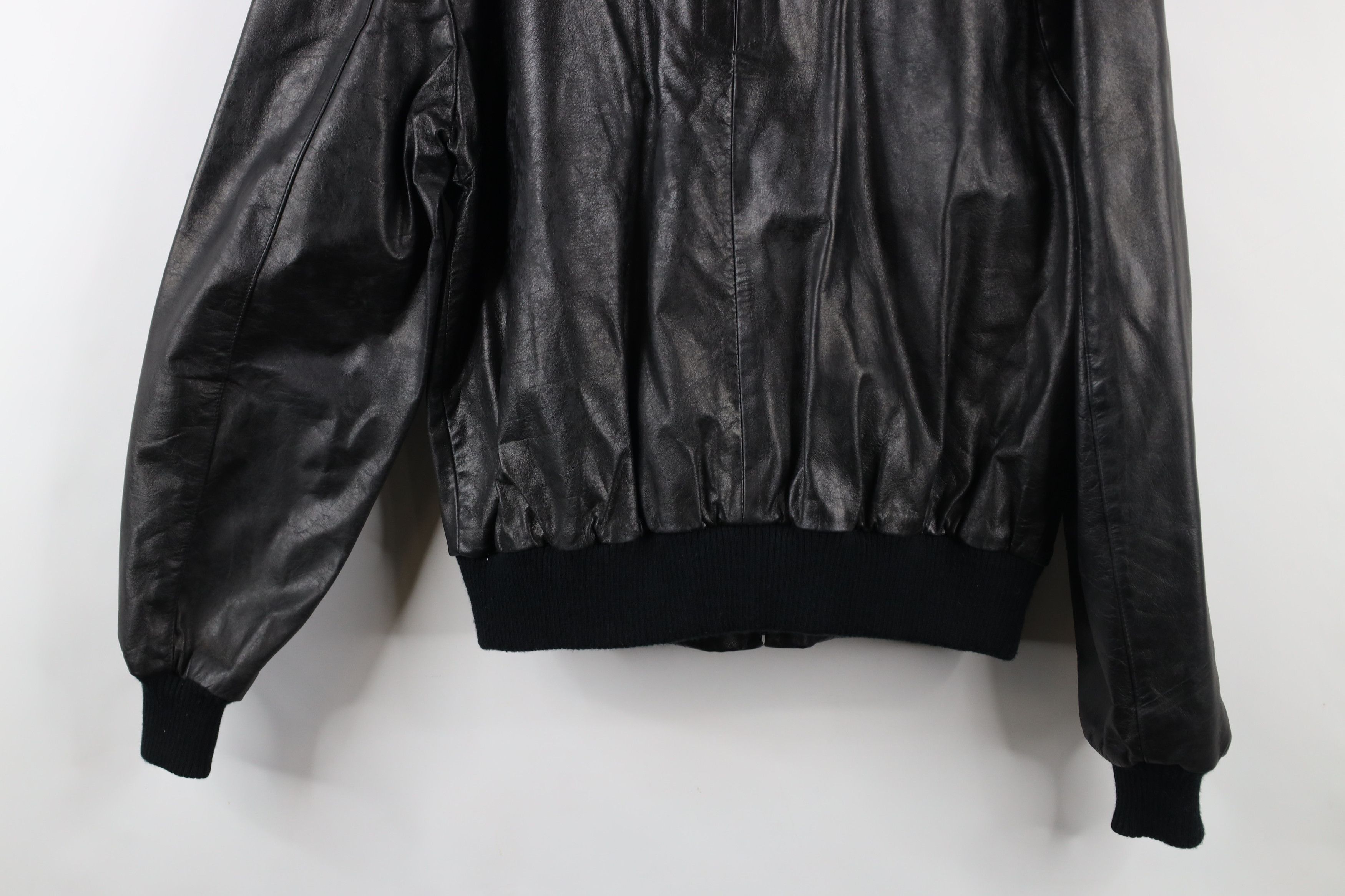 Vintage Vintage 70s 80s Streetwear Leather Cafe Racer Bomber Jacket Size US L / EU 52-54 / 3 - 14 Thumbnail